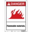 Danger: Flammable Materials. Signs