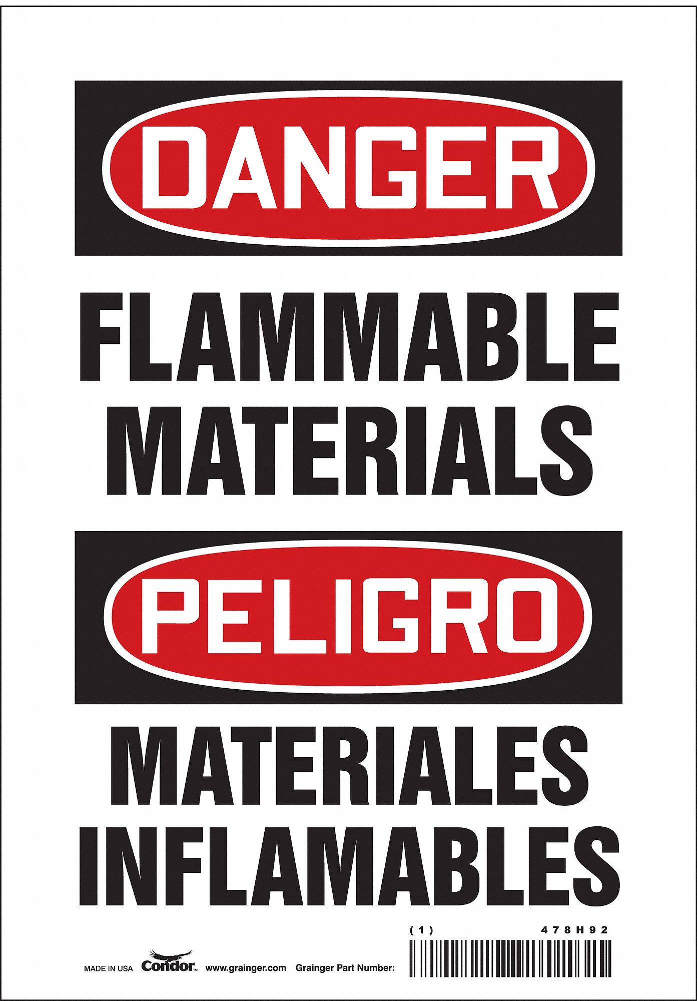 Safety Sign: Vinyl, Adhesive Sign Mounting, 10 in x 7 in Nominal Sign Size, Not Retroreflective