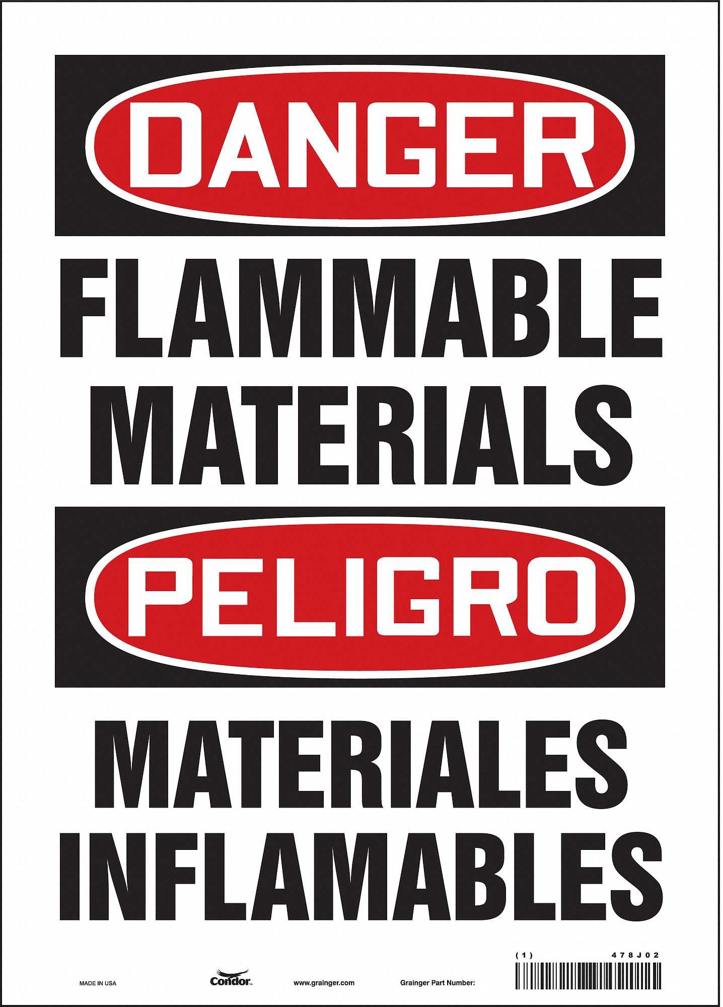 Safety Sign: Vinyl, Adhesive Sign Mounting, 14 in x 10 in Nominal Sign Size, Not Retroreflective