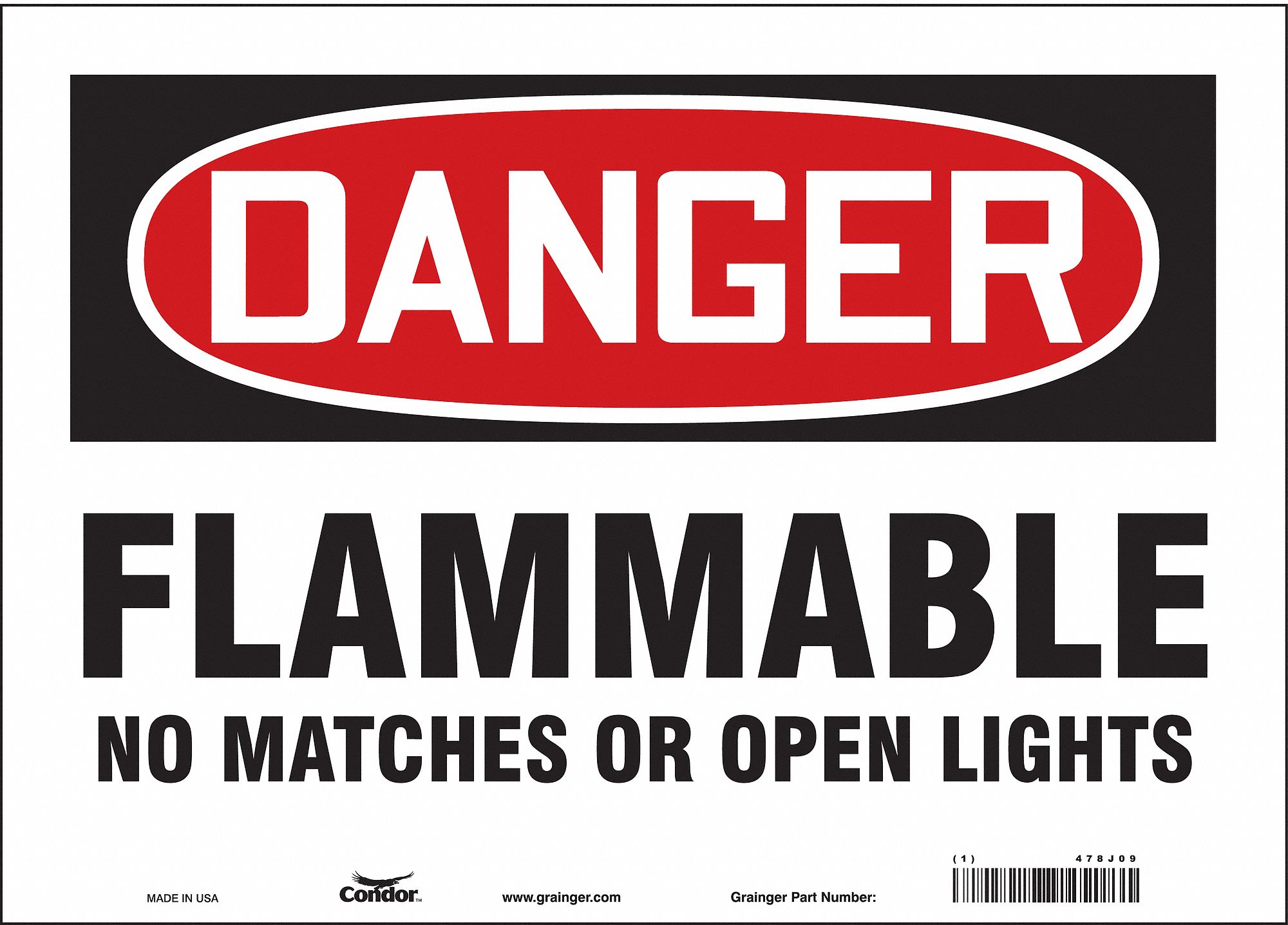 Safety Sign, 10 in x 14 in, Vinyl