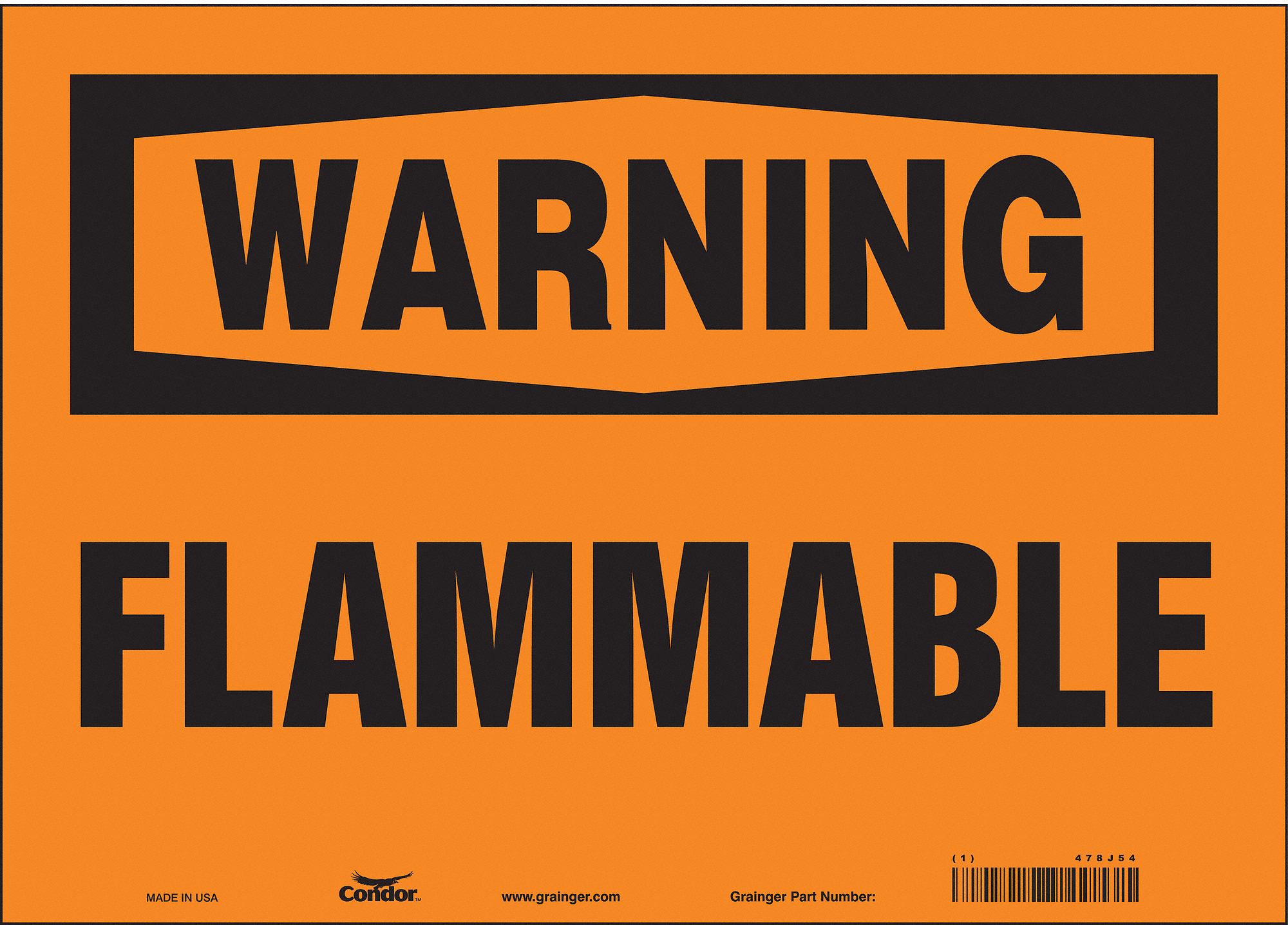 Safety Sign: Vinyl, Adhesive Sign Mounting, 10 in x 14 in Nominal Sign Size, Not Retroreflective