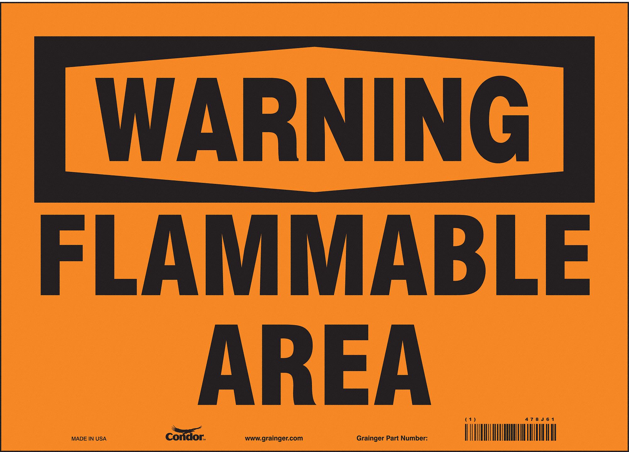 Safety Sign: Vinyl, Adhesive Sign Mounting, 10 in x 14 in Nominal Sign Size, Not Retroreflective