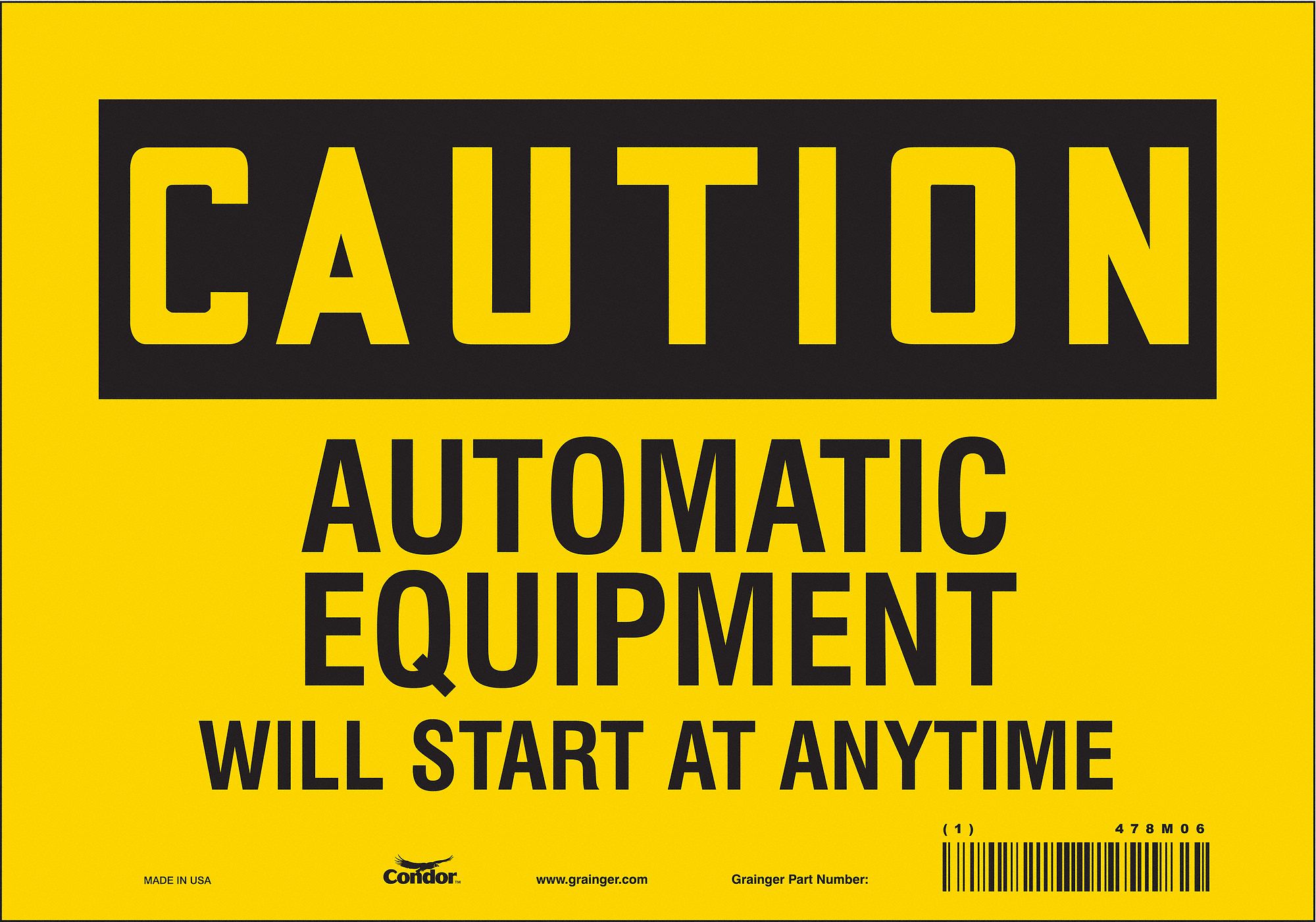 Safety Sign, 7 in x 10 in, Vinyl