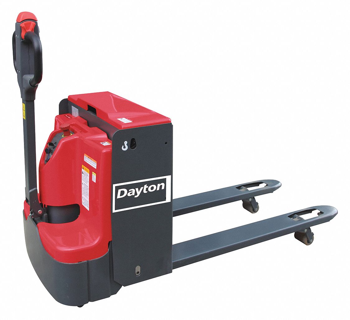 DAYTON Powered Pallet Jack, 4,000 lb Load Capacity, 70 in x 27 in x 52