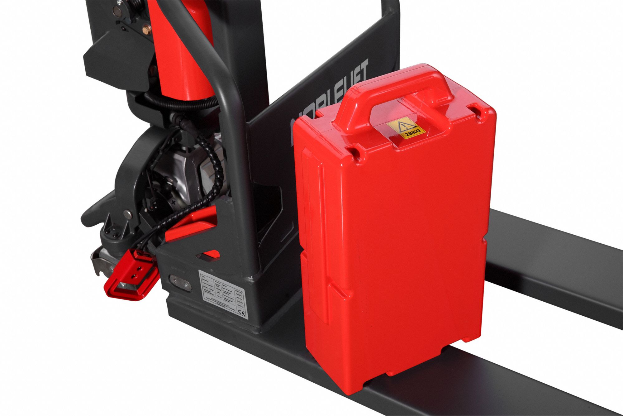 DAYTON Powered Pallet Jack, 3,000 lb Load Capacity, 70 in x 27 in x 52
