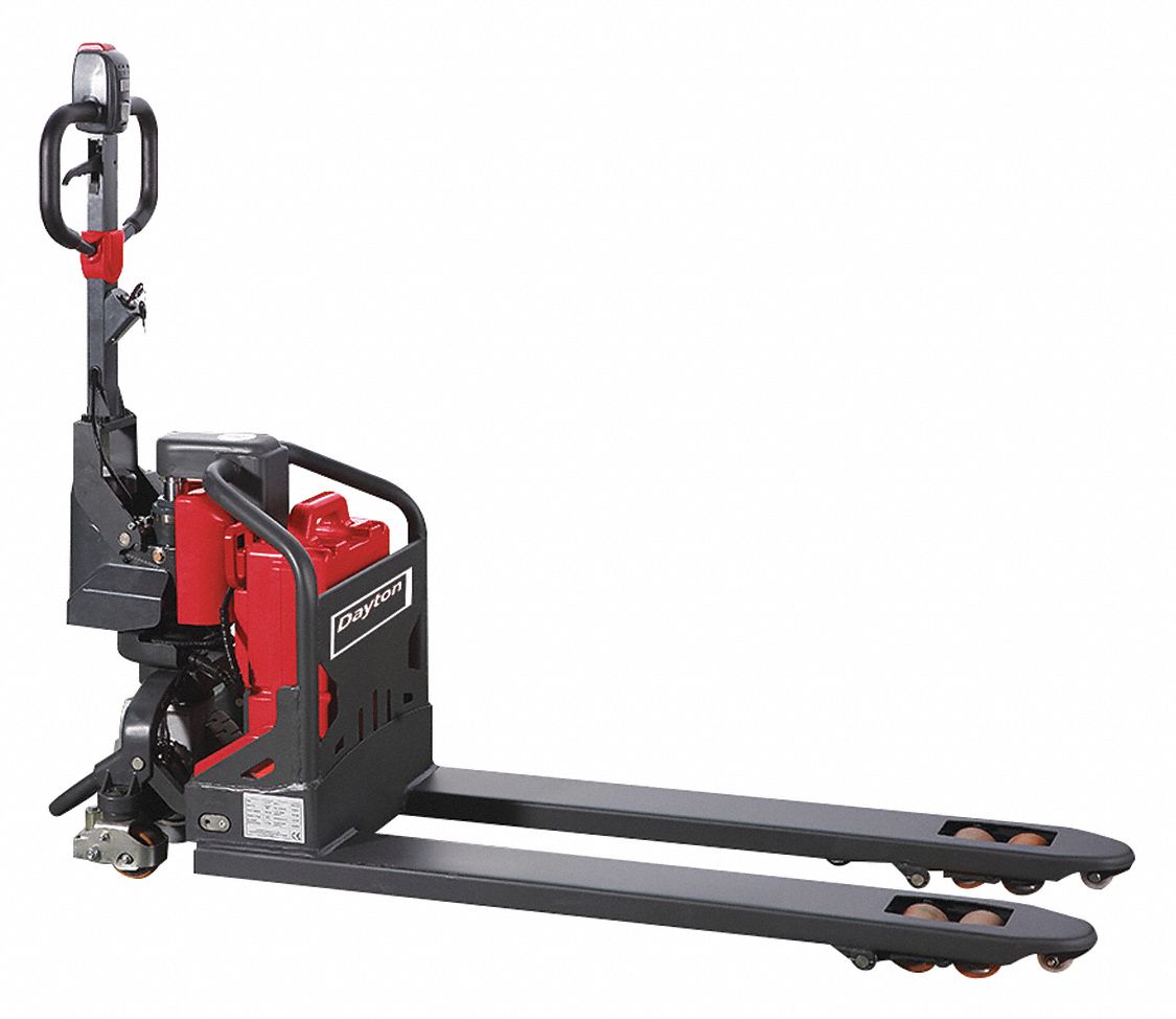 DAYTON Powered Pallet Jack, 3,000 lb Load Capacity, 70 in x 27 in x 52 in 478N32478N32 Grainger