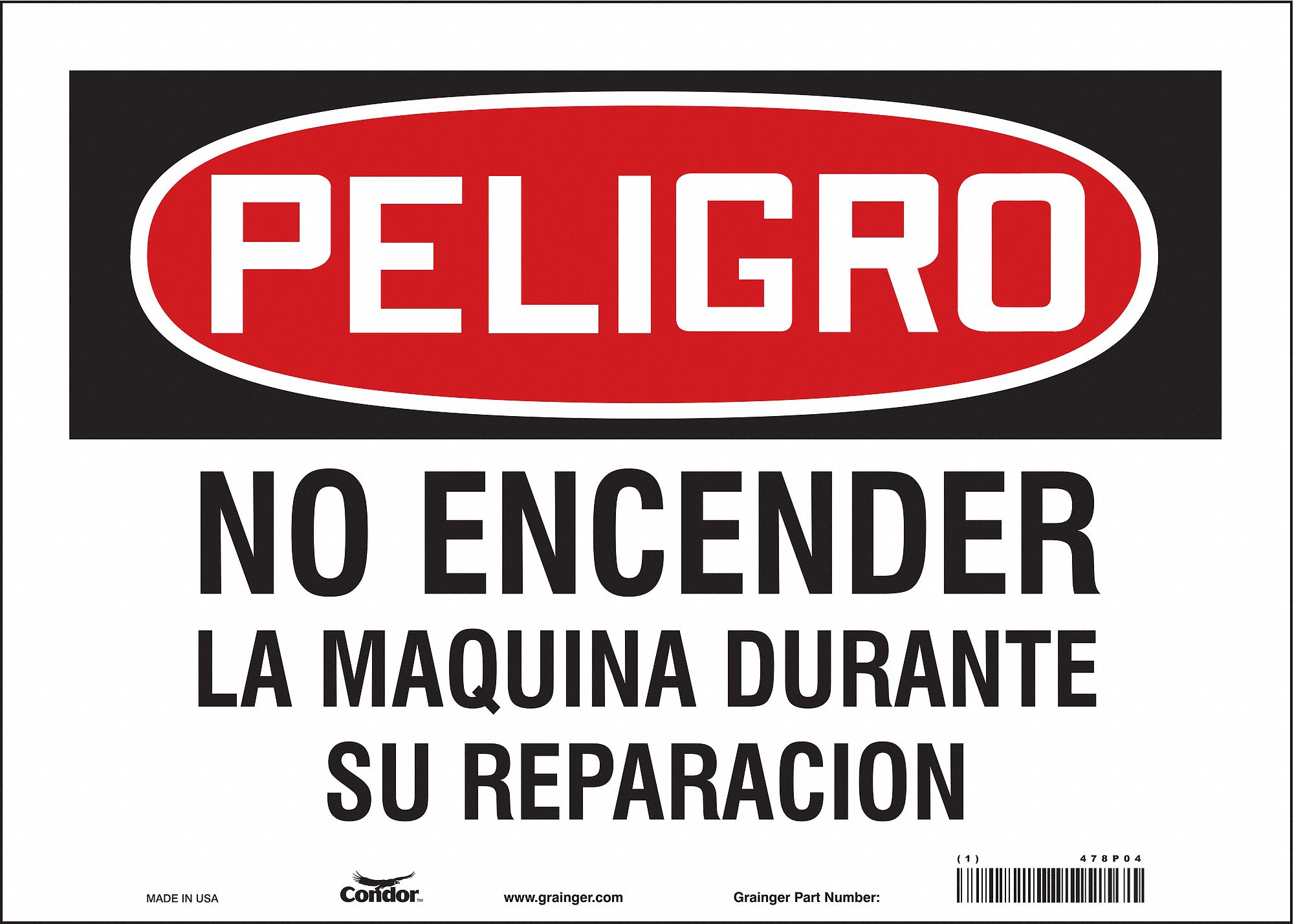 Safety Sign, 10 in x 14 in, Vinyl