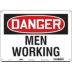 Danger: Men Working Signs