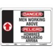 Danger/Peligro: Men Working Above/Hombres Trabajando Arriba Signs