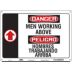Danger/Peligro: Men Working Above/Hombres Trabajando Arriba Signs