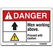 Caution Men Working,Eng TOUGH GUY 6DMG6 Flr Safety Sign 