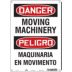 Danger/Peligro: Moving Machinery/Maquinaria En Movimiento Signs