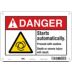 Danger: Starts Automatically. Proceed With Caution. Death Or Severe Injury Will Result. Signs