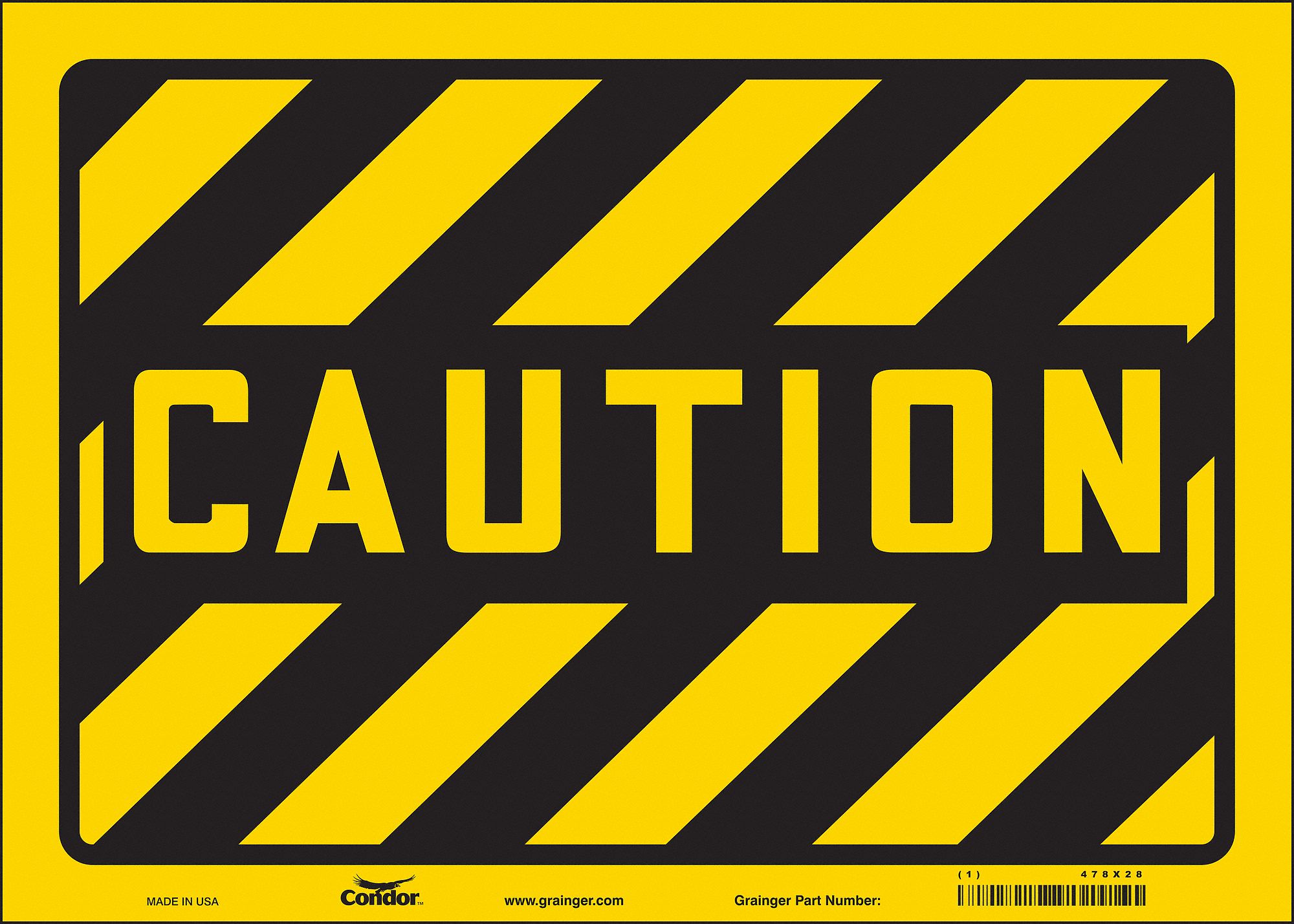 Safety Sign: Vinyl, Adhesive Sign Mounting, 10 in x 14 in Nominal Sign Size, Not Retroreflective