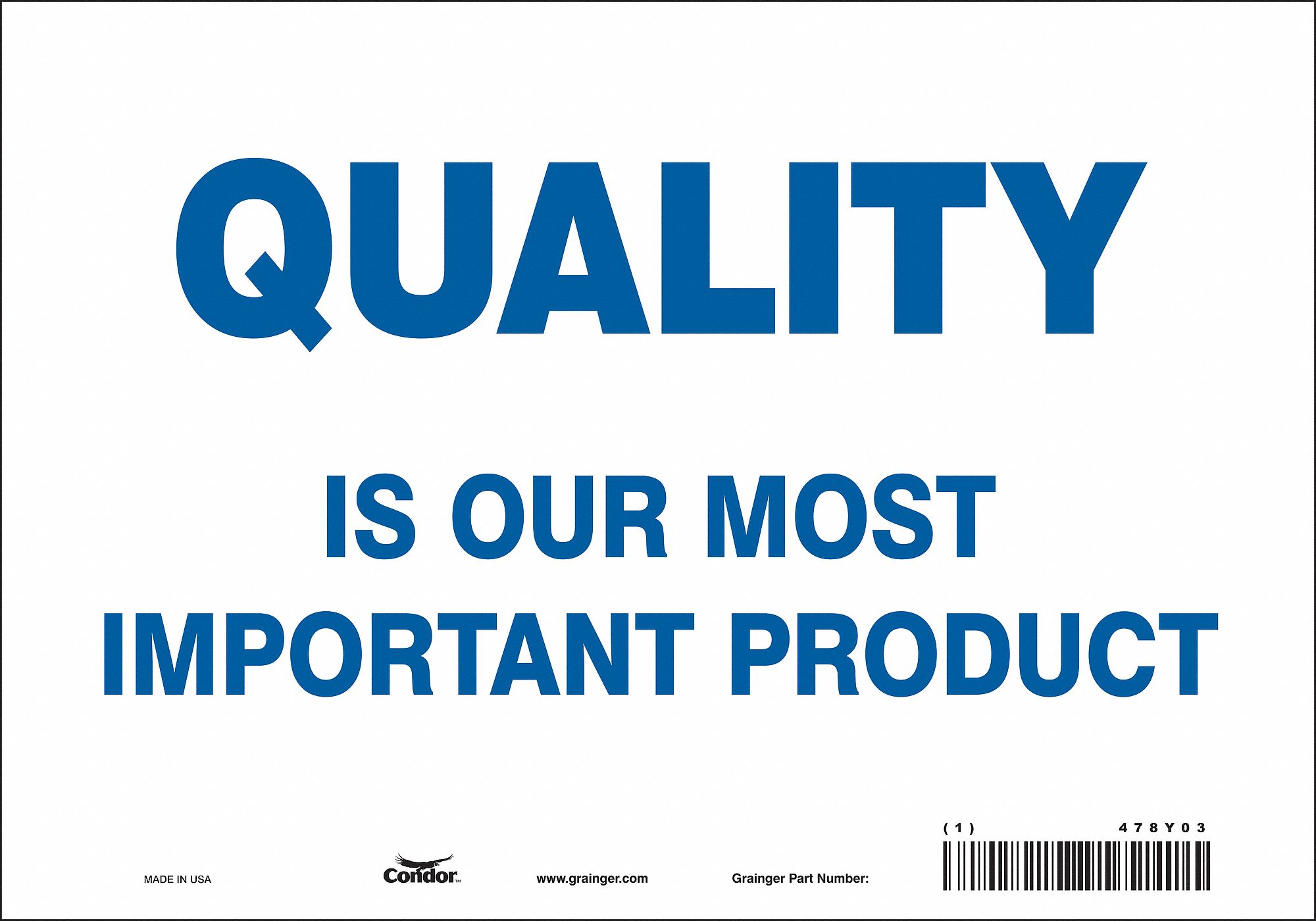 Safety Sign: Vinyl, Adhesive Sign Mounting, 7 in x 10 in Nominal Sign Size, Not Retroreflective