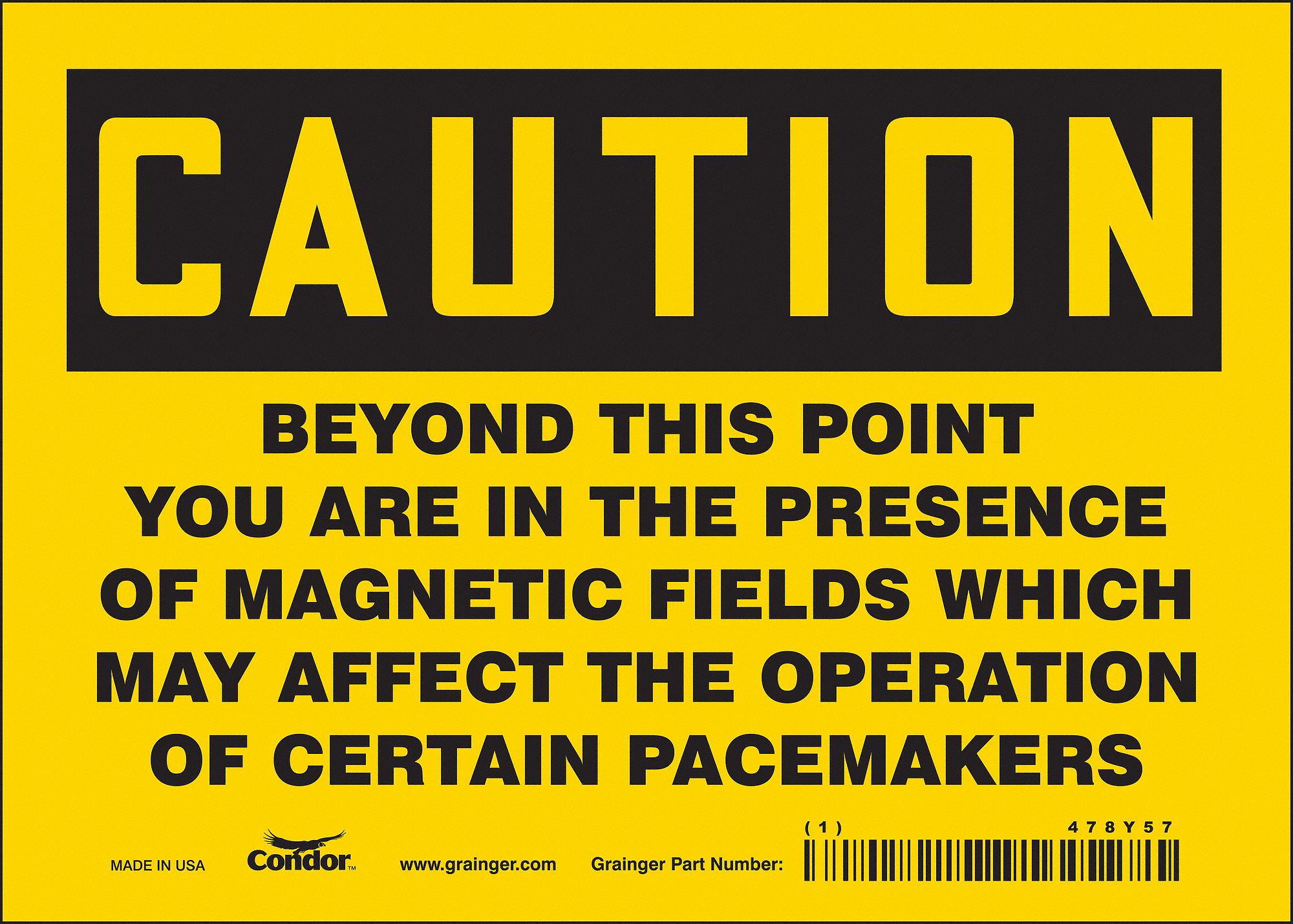Safety Sign: Vinyl, Adhesive Sign Mounting, 5 in x 7 in Nominal Sign Size, Not Retroreflective