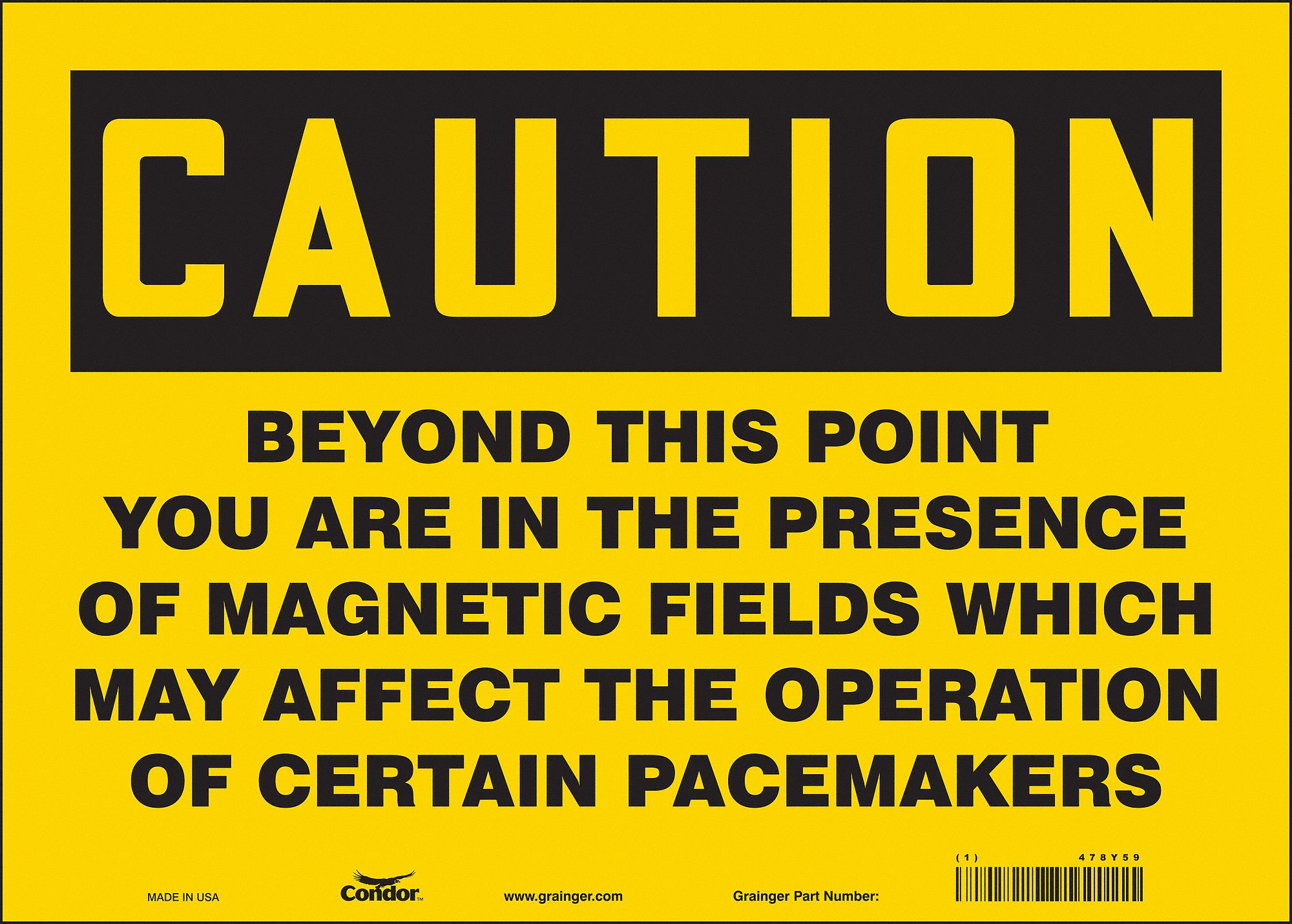 Safety Sign: Vinyl, Adhesive Sign Mounting, 10 in x 14 in Nominal Sign Size, Not Retroreflective