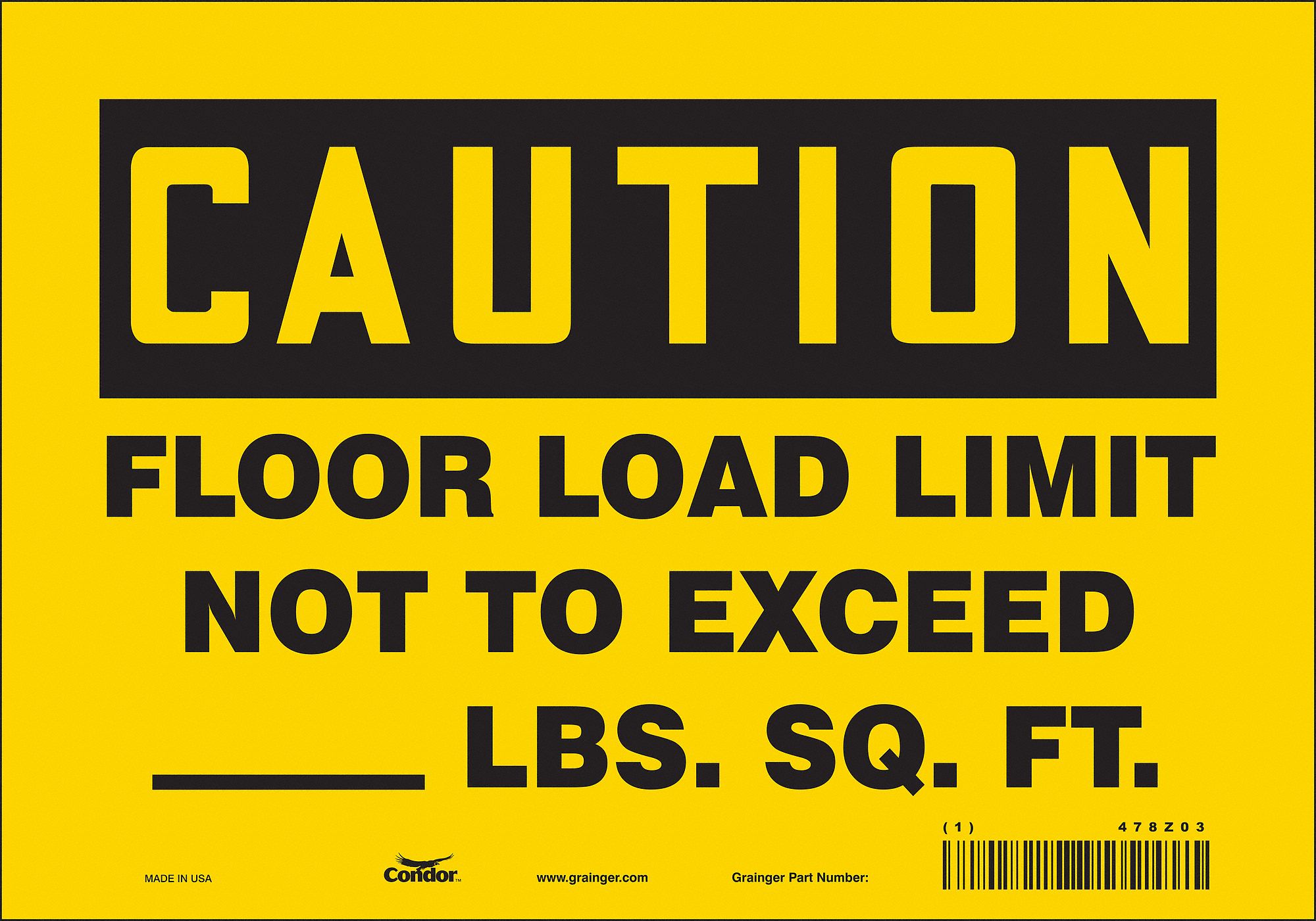 Safety Sign: Vinyl, Adhesive Sign Mounting, 7 in x 10 in Nominal Sign Size, Not Retroreflective