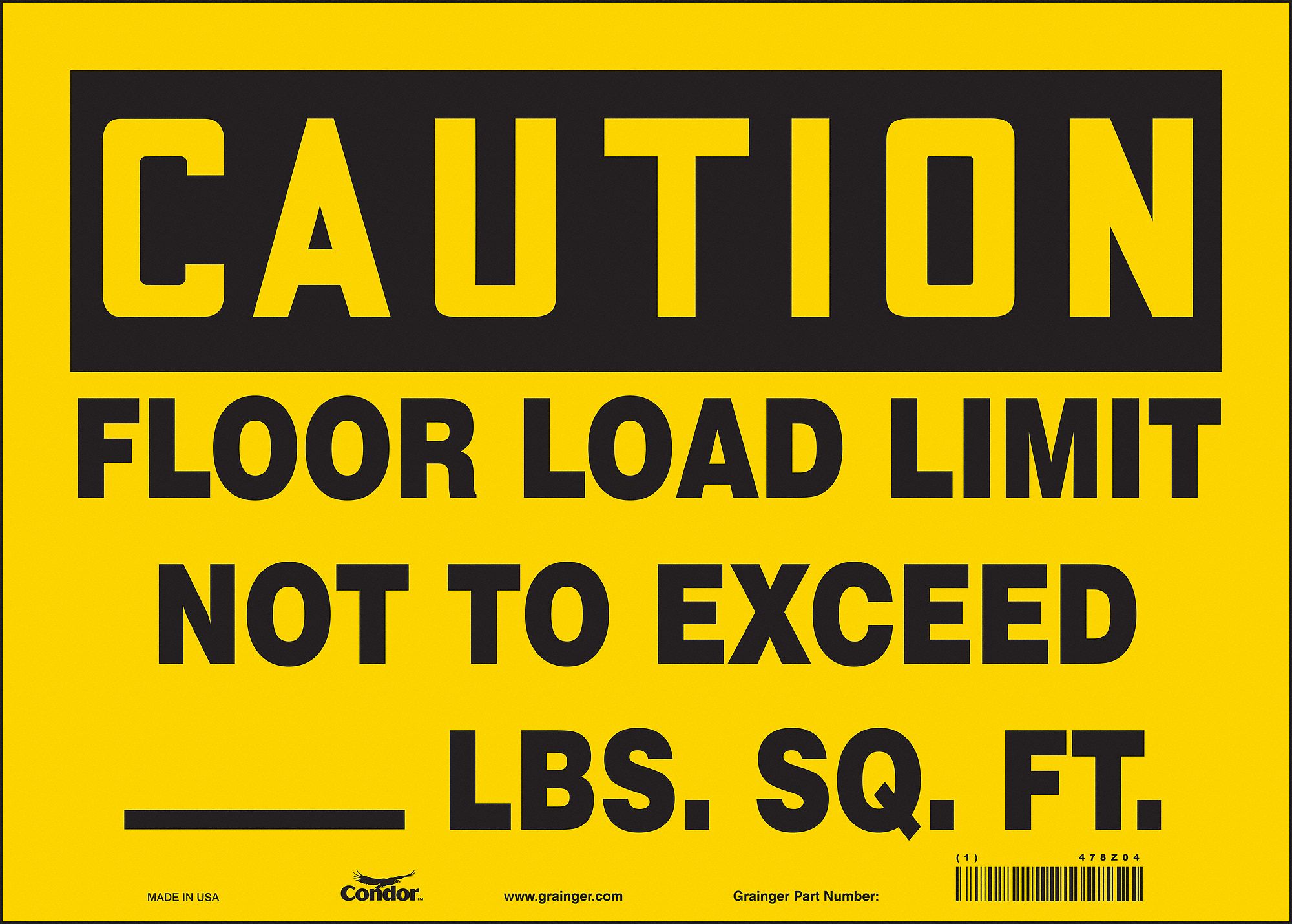 Safety Sign: Vinyl, Adhesive Sign Mounting, 10 in x 14 in Nominal Sign Size, Not Retroreflective