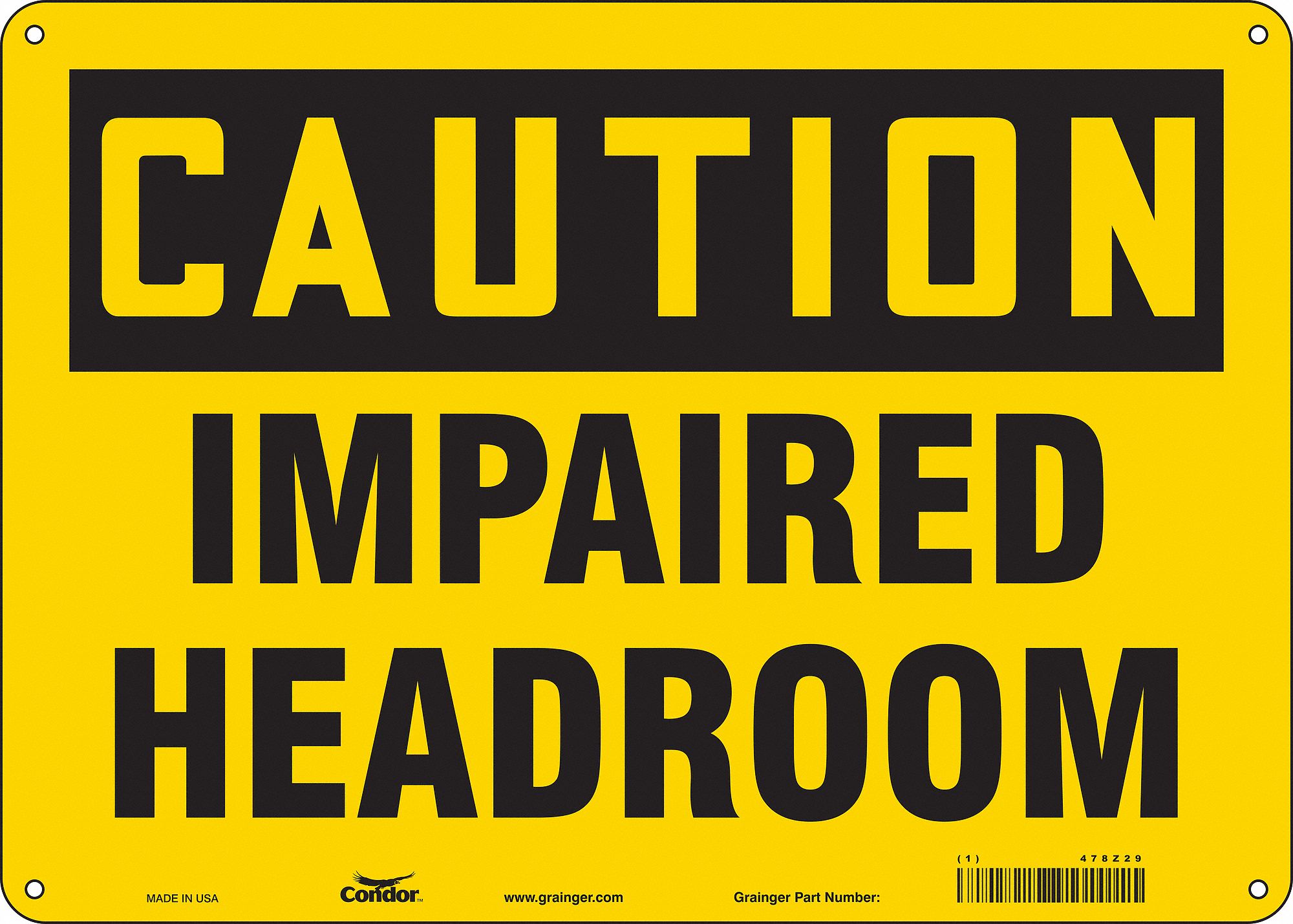 Safety Sign, 10 in x 14 in, Aluminum