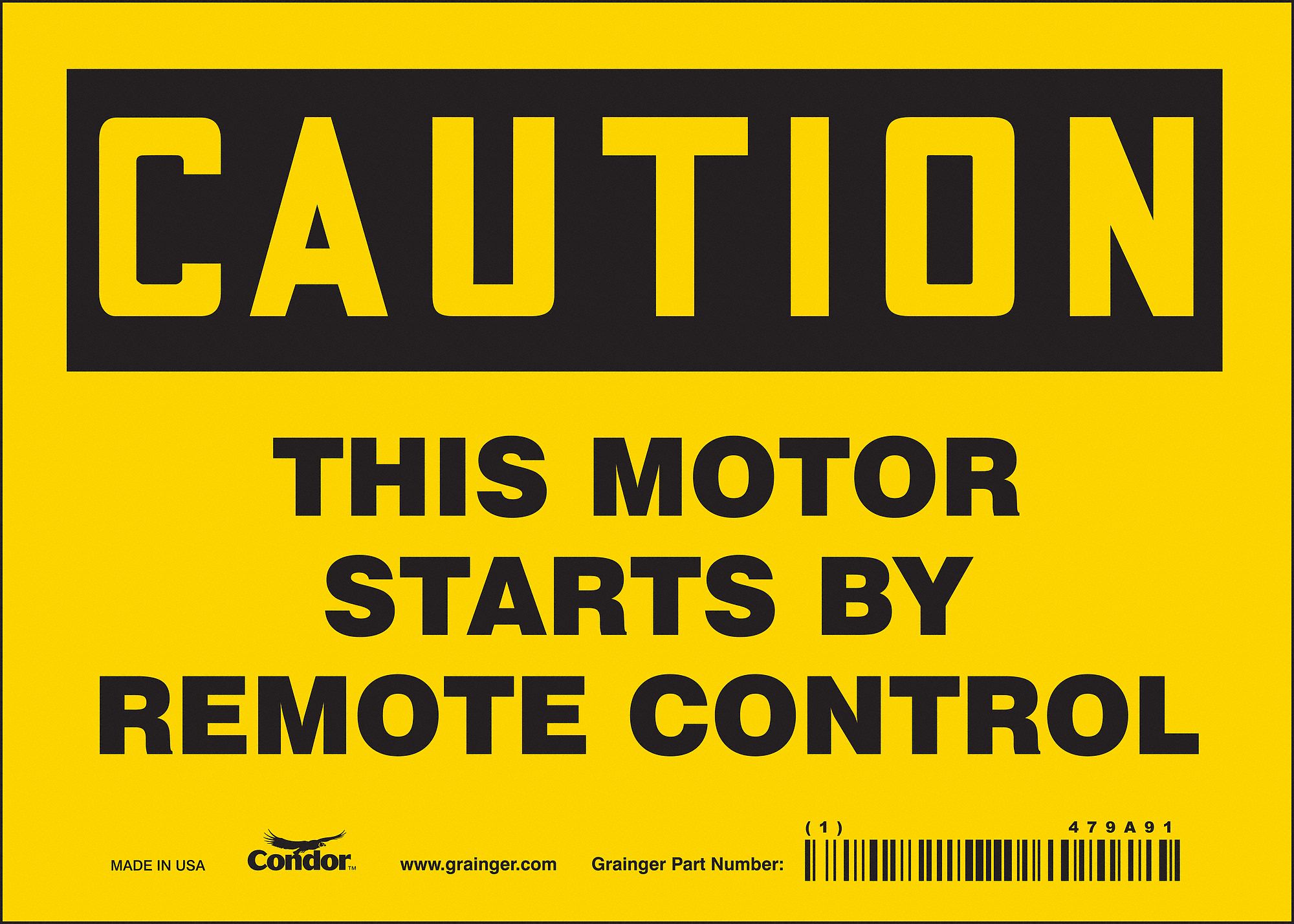 Safety Sign: Vinyl, Adhesive Sign Mounting, 5 in x 7 in Nominal Sign Size, Not Retroreflective
