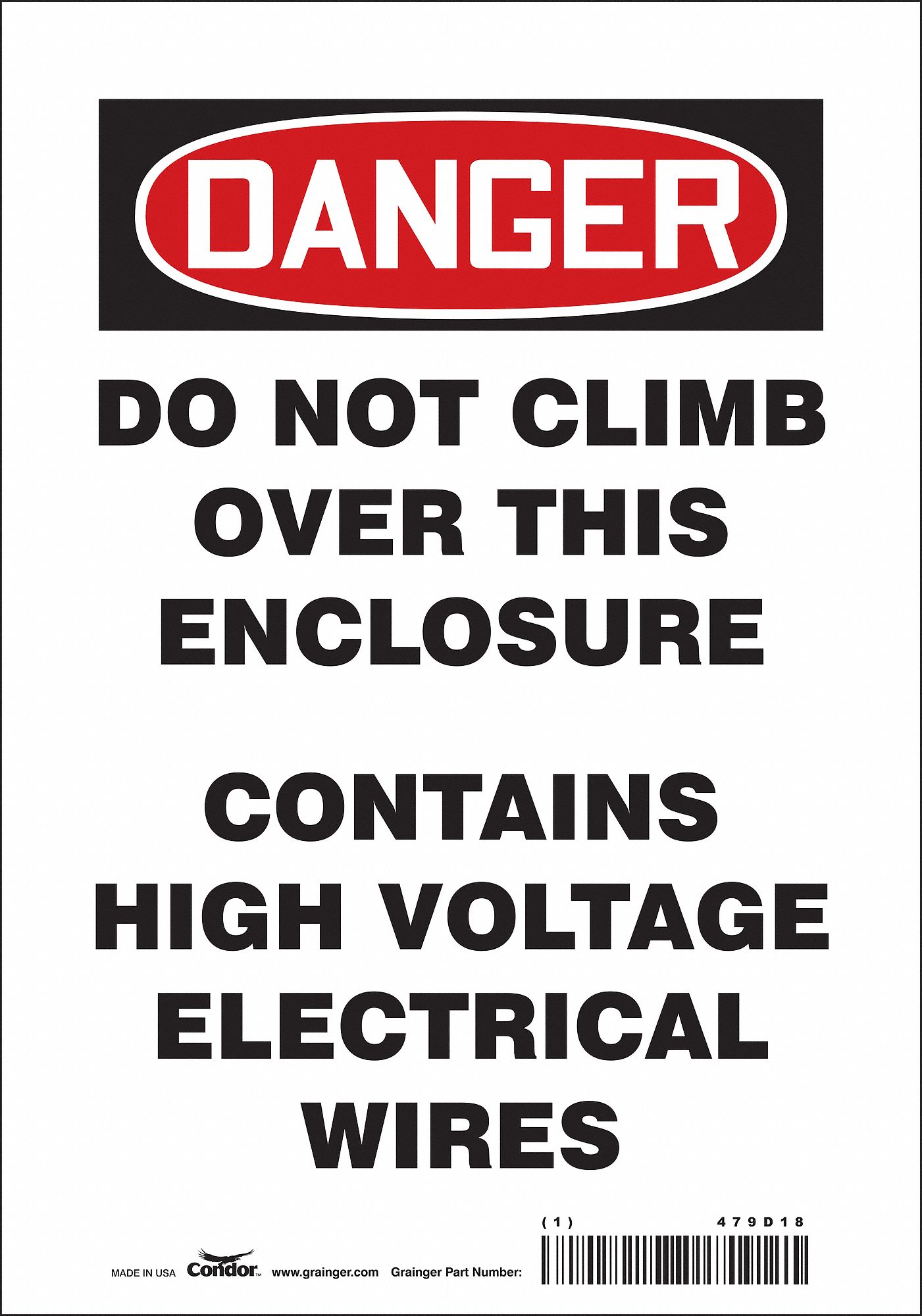 Safety Sign: Vinyl, Adhesive Sign Mounting, 10 in x 7 in Nominal Sign Size, Not Retroreflective