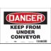 Danger: Keep From Under Conveyor Signs