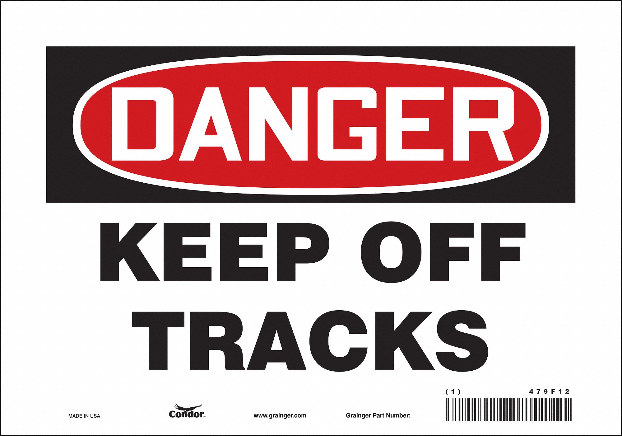 Safety Sign: Vinyl, Adhesive Sign Mounting, 7 in x 10 in Nominal Sign Size, Not Retroreflective