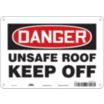Danger: Unsafe Roof Keep Off Signs