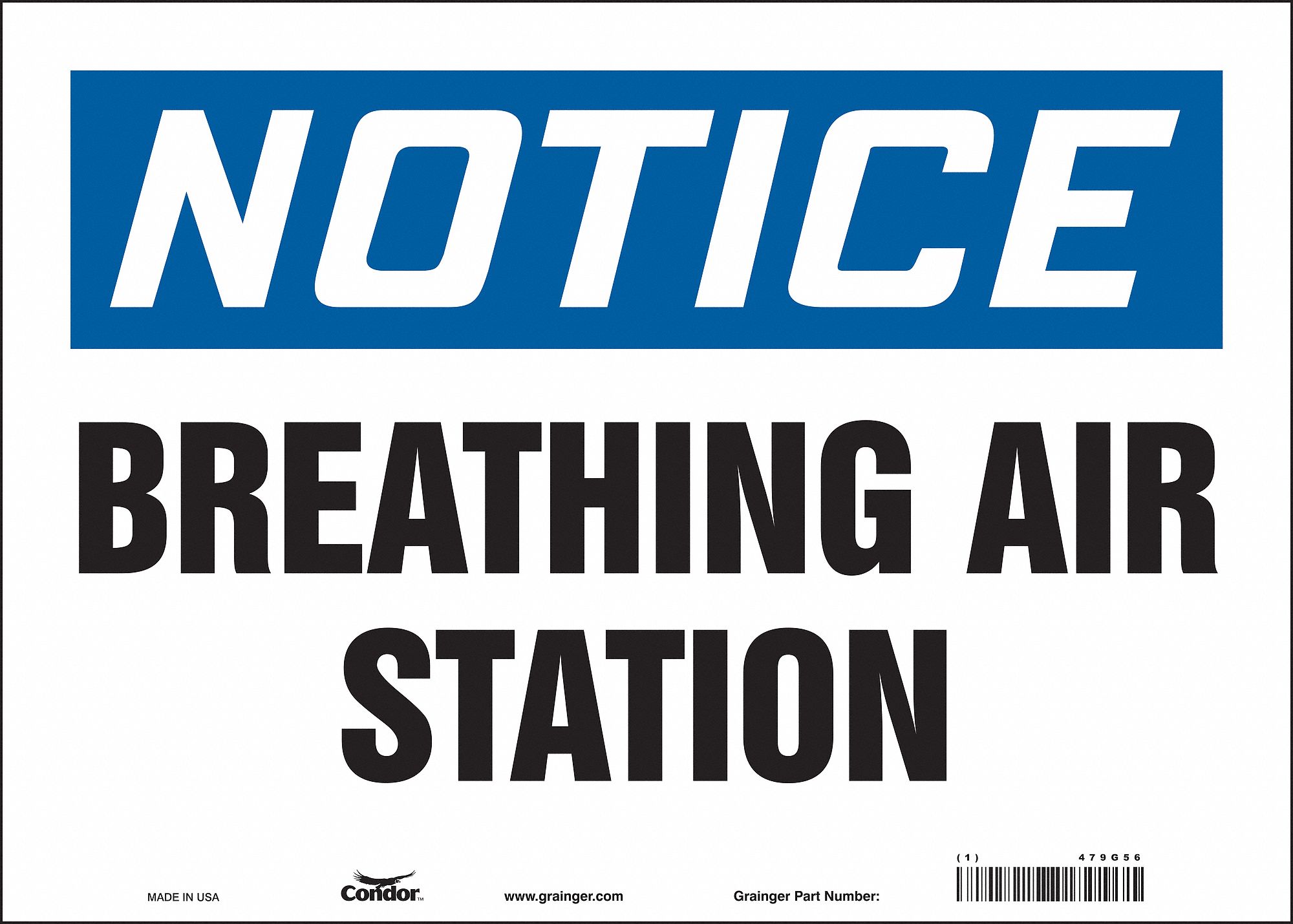 Safety Sign: Vinyl, Adhesive Sign Mounting, 10 in x 14 in Nominal Sign Size, Not Retroreflective