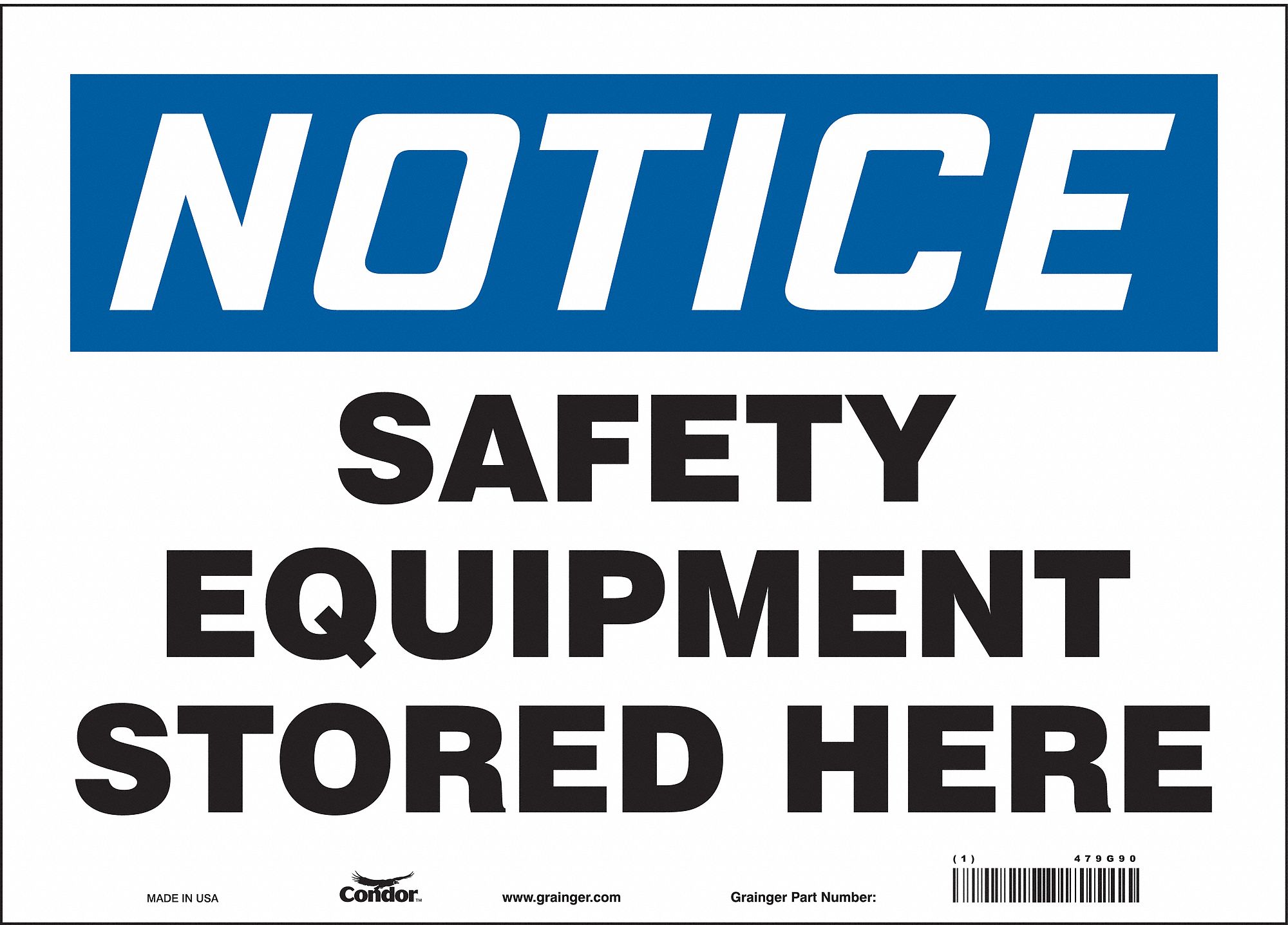 Safety Sign: Vinyl, Adhesive Sign Mounting, 10 in x 14 in Nominal Sign Size, Not Retroreflective