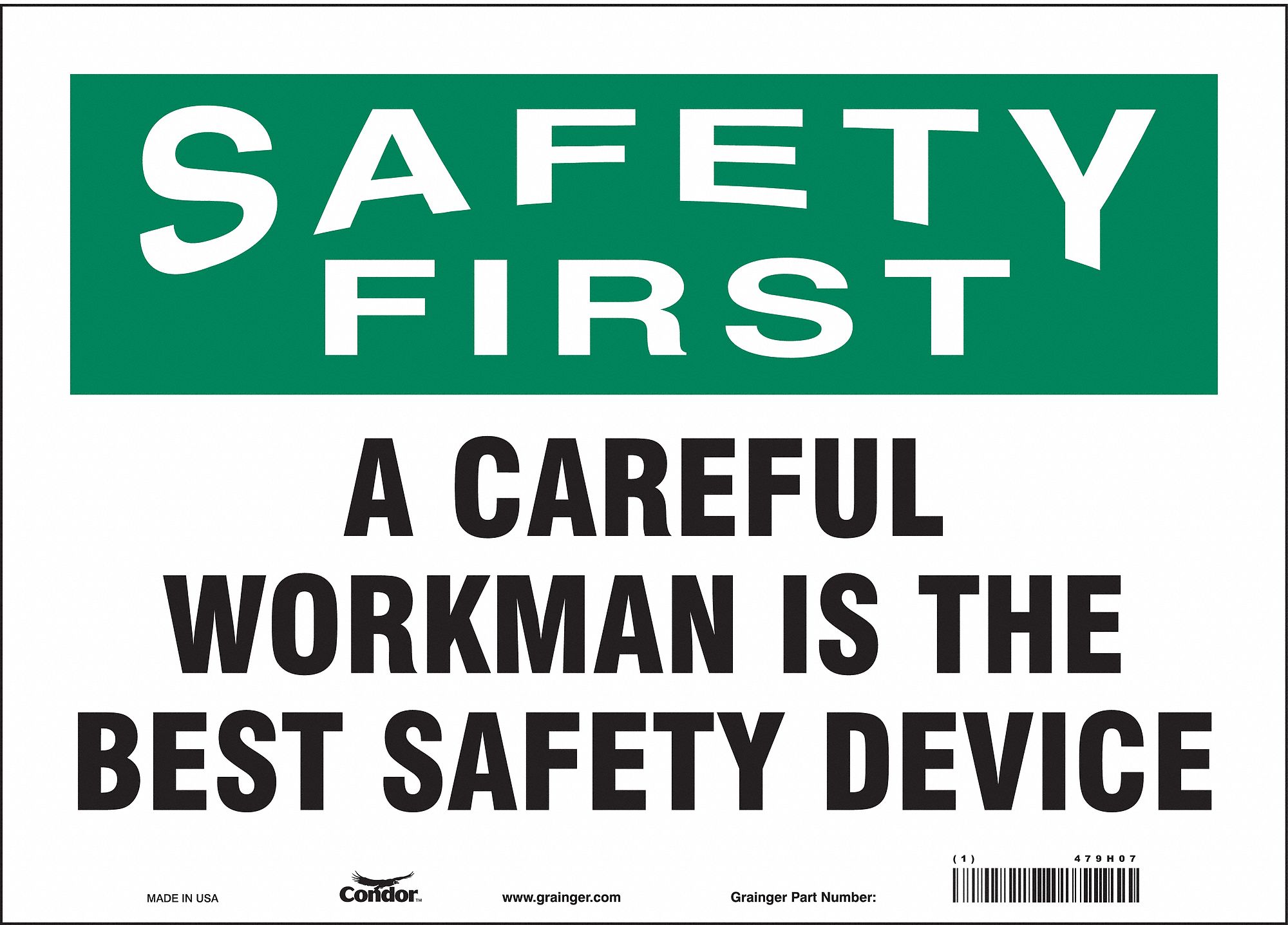 Safety Sign: Vinyl, Adhesive Sign Mounting, 10 in x 14 in Nominal Sign Size, Not Retroreflective