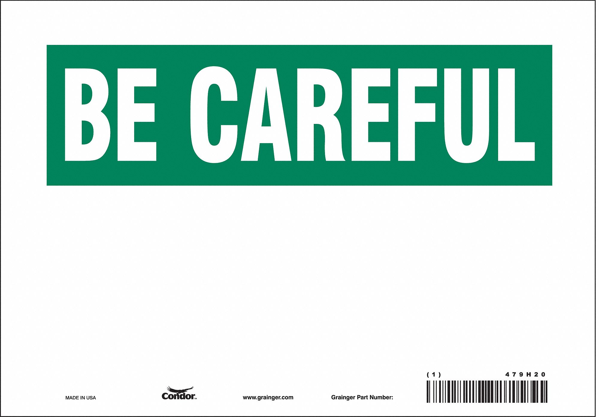 Safety Sign: Vinyl, Adhesive Sign Mounting, 7 in x 10 in Nominal Sign Size, Not Retroreflective