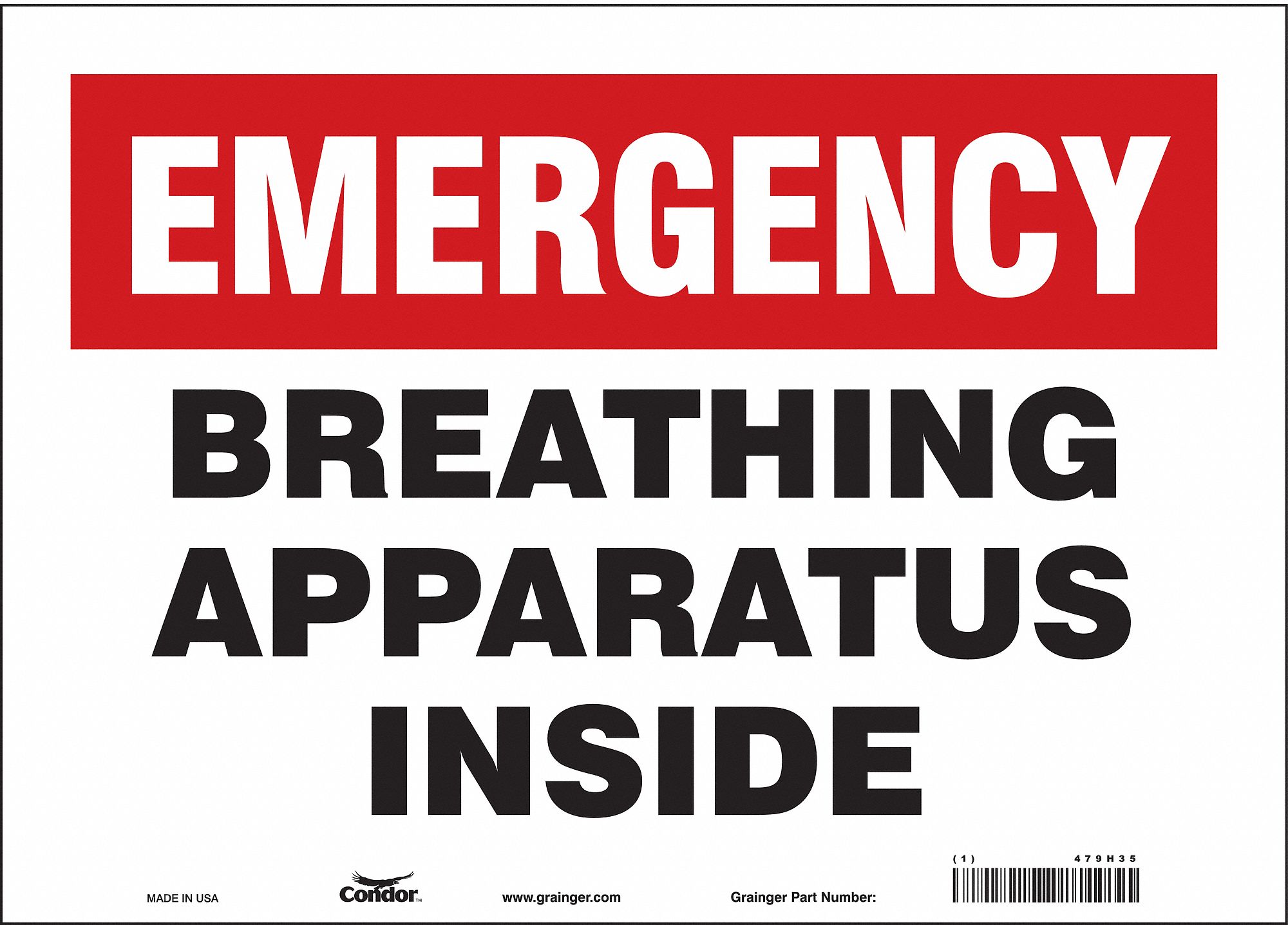 Safety Sign: Vinyl, Adhesive Sign Mounting, 10 in x 14 in Nominal Sign Size, Not Retroreflective