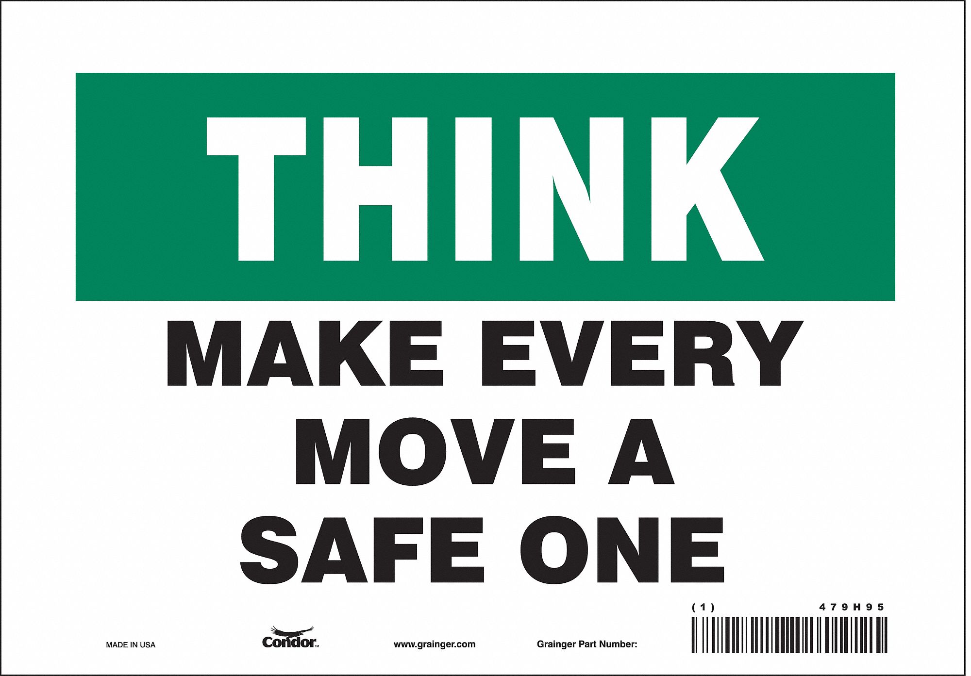 Safety Sign: Vinyl, Adhesive Sign Mounting, 7 in x 10 in Nominal Sign Size, Not Retroreflective