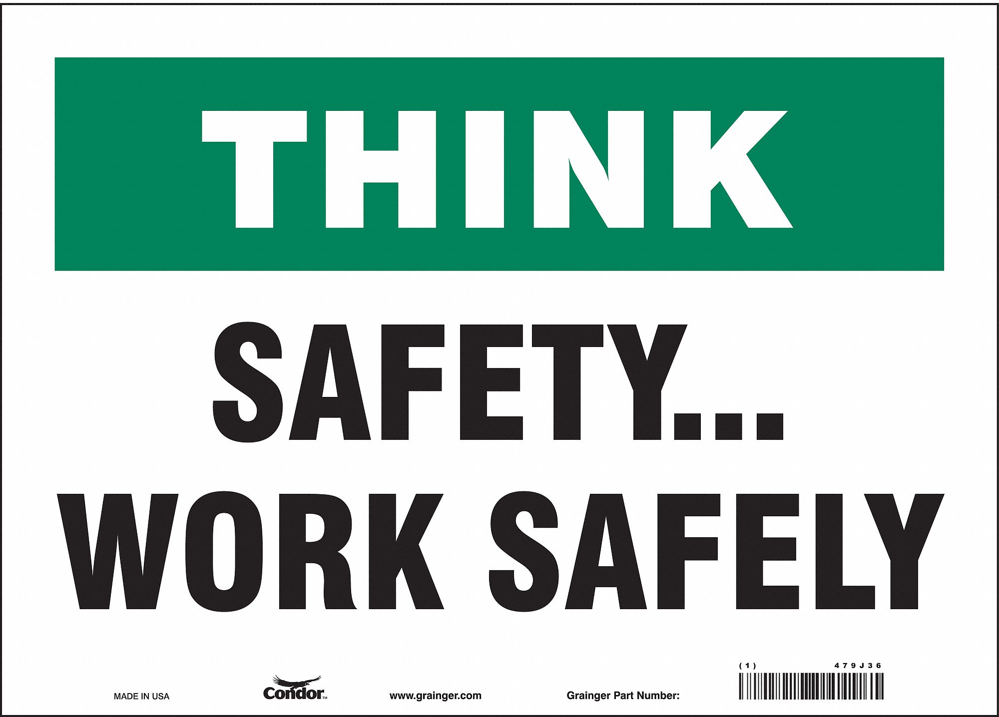Safety Sign: Vinyl, Adhesive Sign Mounting, 10 in x 14 in Nominal Sign Size, Not Retroreflective