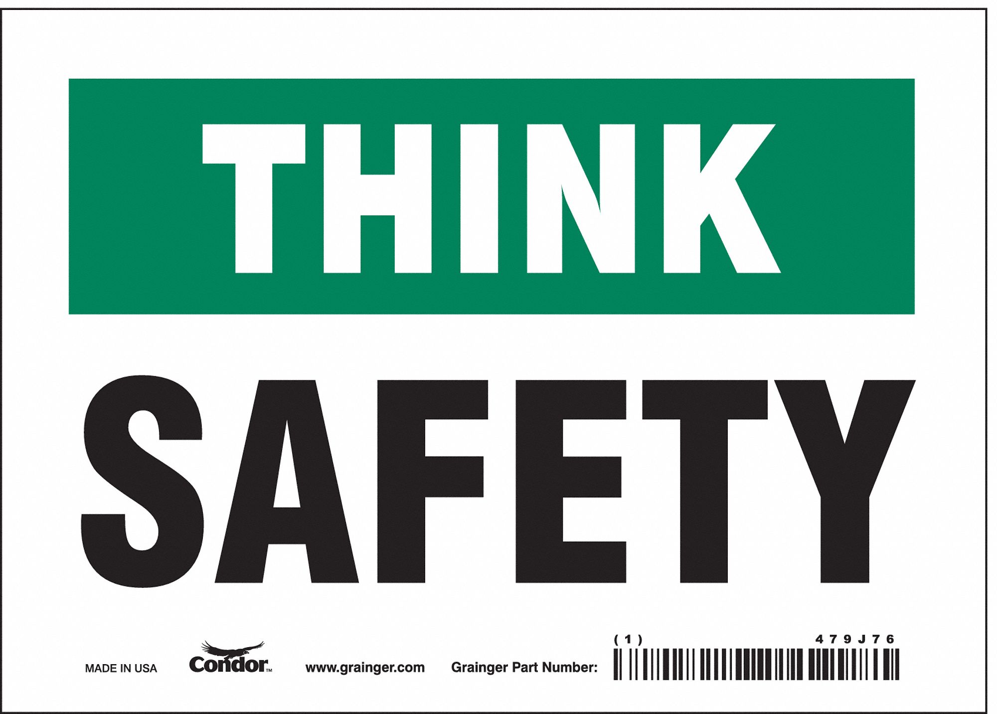 Safety Sign: Vinyl, Adhesive Sign Mounting, 5 in x 7 in Nominal Sign Size, Not Retroreflective