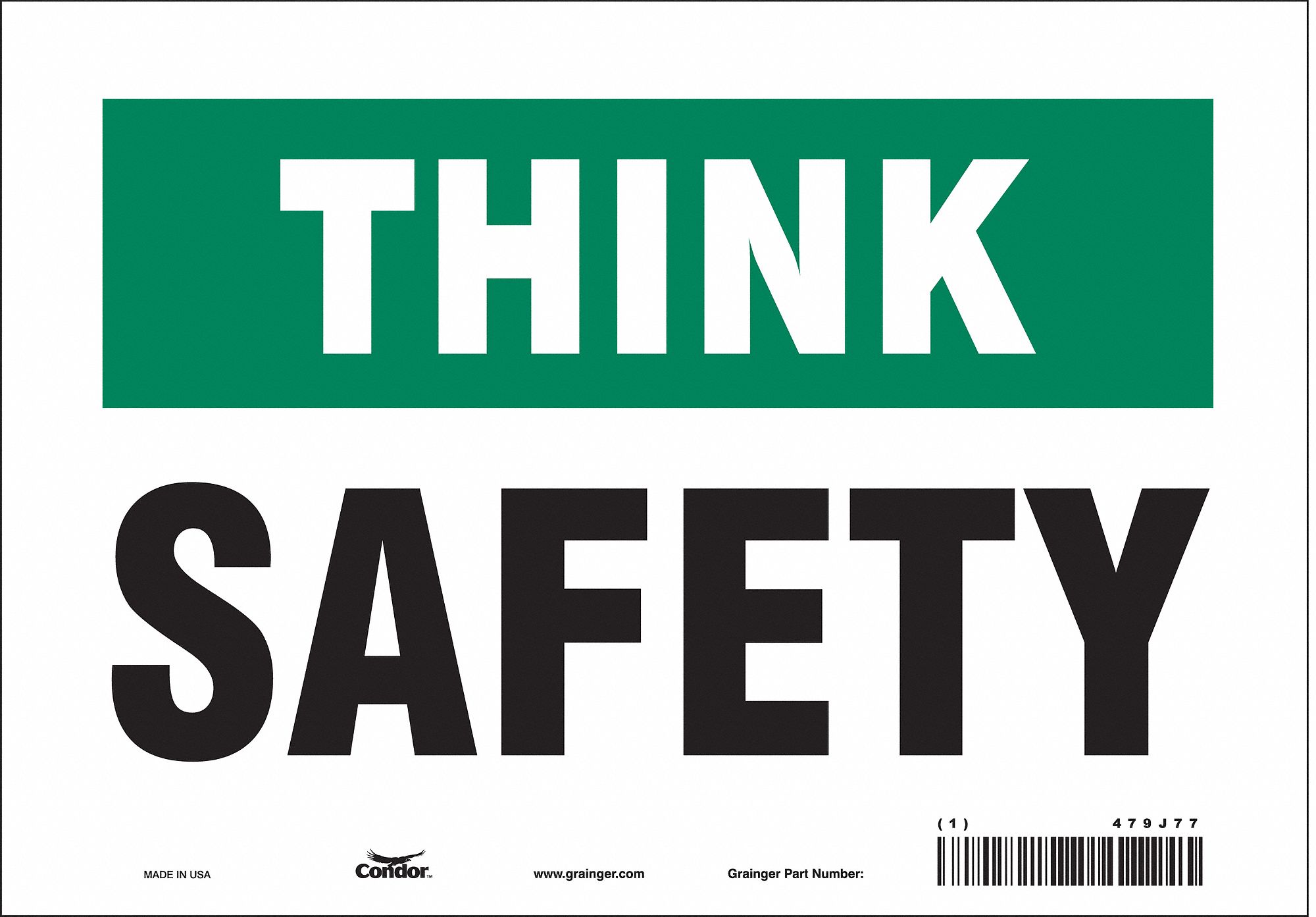 Safety Sign: Vinyl, Adhesive Sign Mounting, 7 in x 10 in Nominal Sign Size, Not Retroreflective