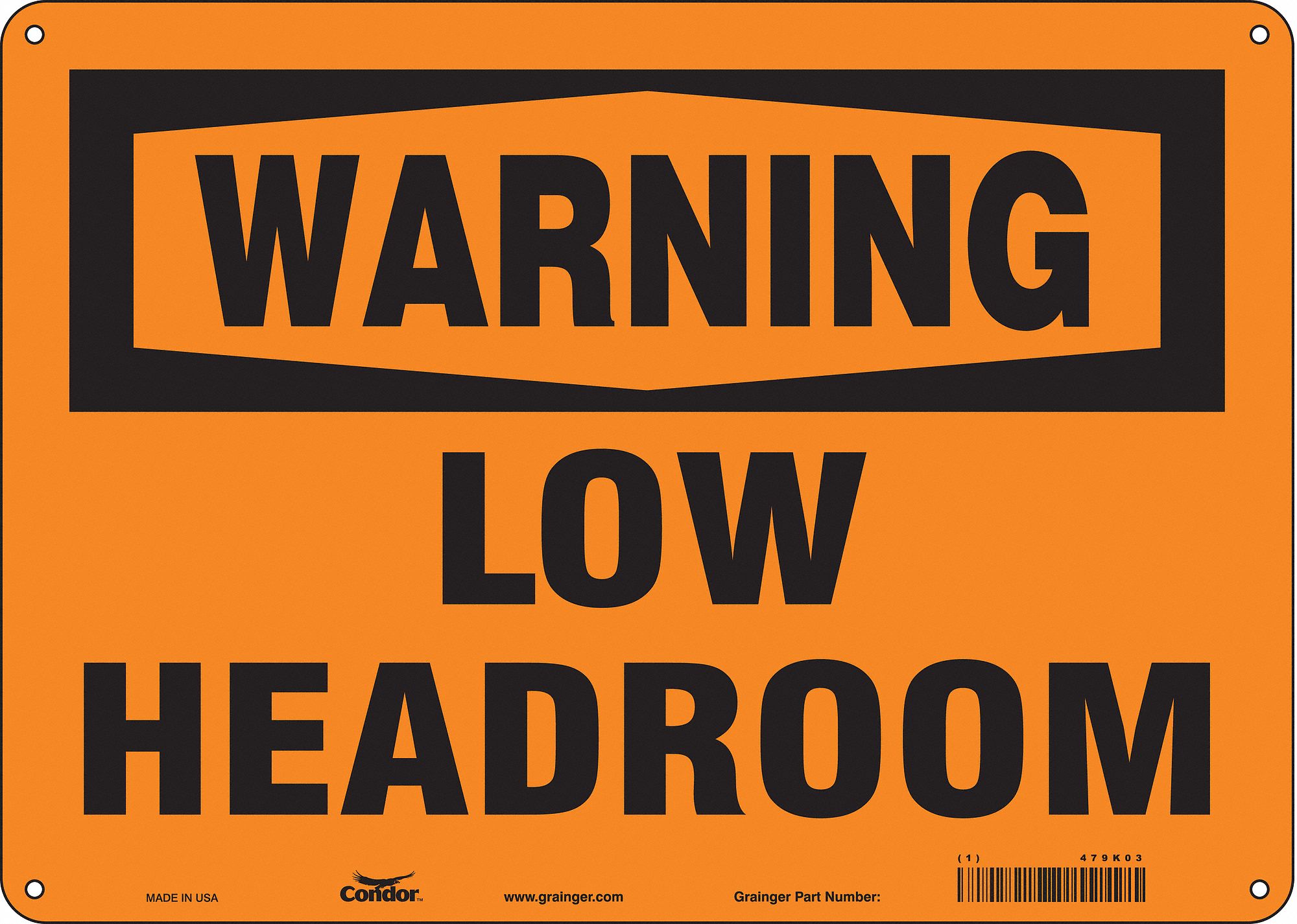 Safety Sign, 10 in x 14 in, Polyethylene