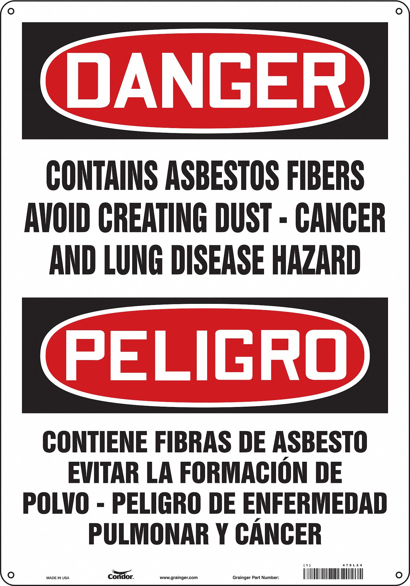 Safety Sign, 20 in x 14 in, Polyethylene