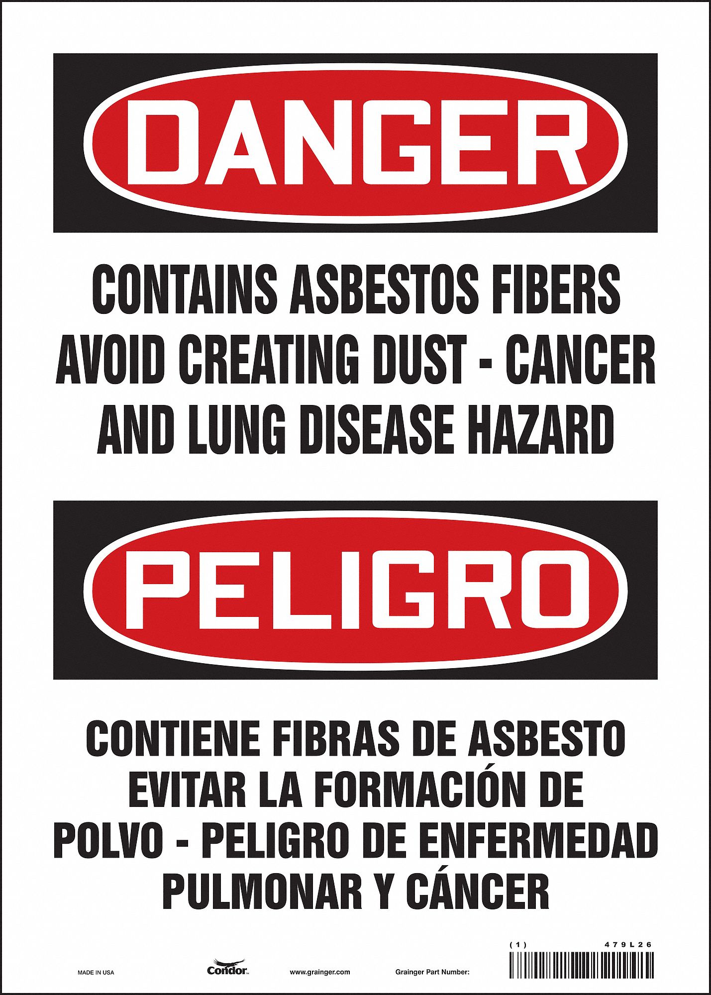 Safety Sign: Vinyl, Adhesive Sign Mounting, 14 in x 10 in Nominal Sign Size, Not Retroreflective