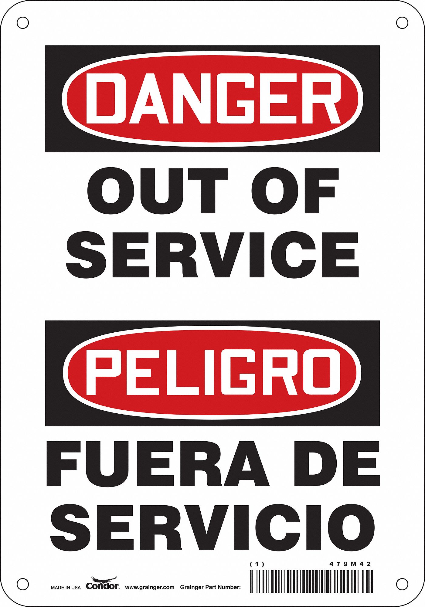 Fuera De Servicio Sign