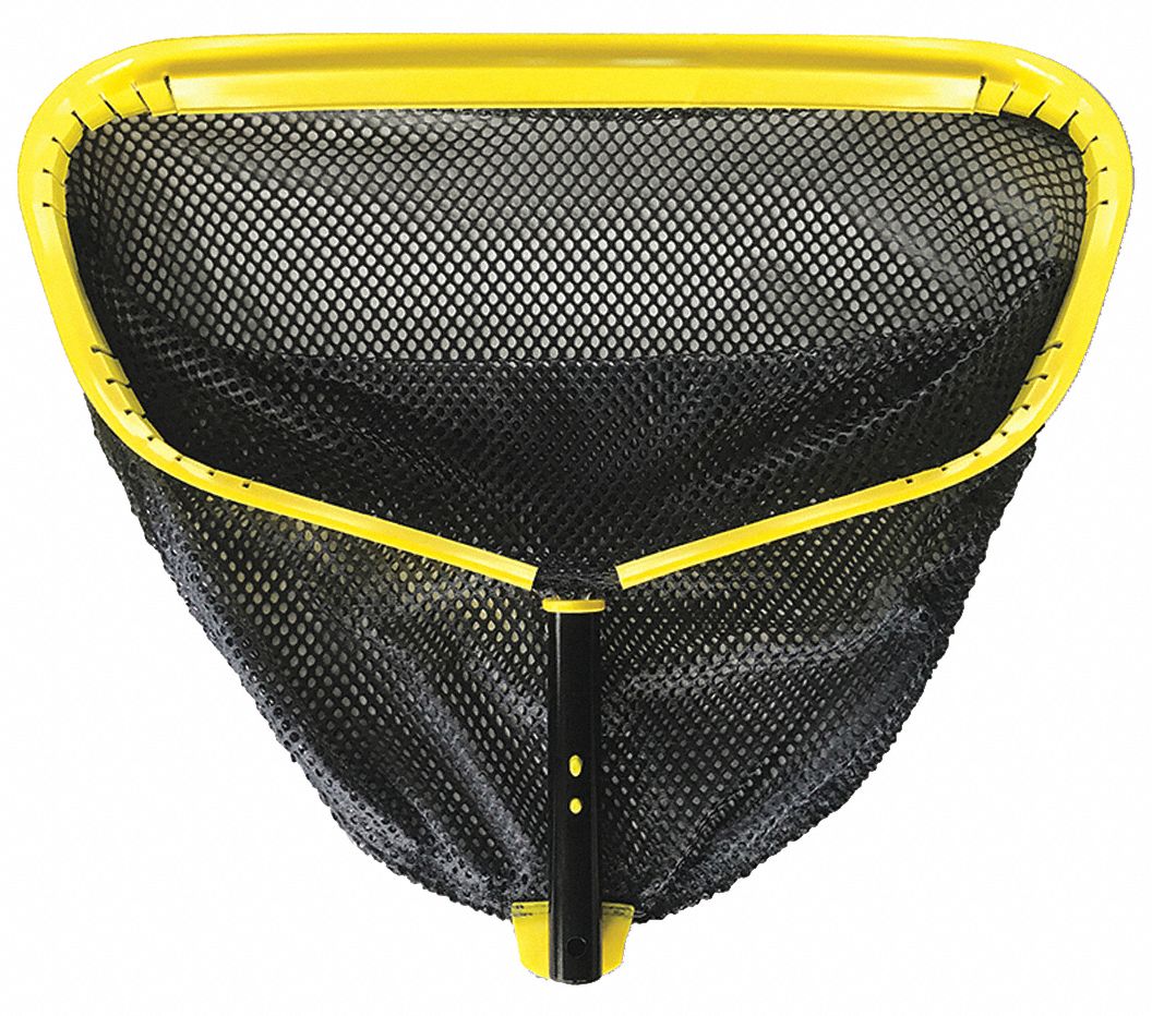 Leaf Rake: Black/Yellow, Aluminum, 19 3/4 in Overall Ht, 22 in Overall Wd