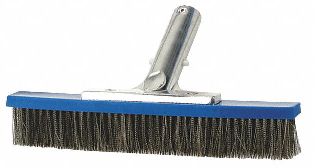 Algae Brush: Blue, Aluminum, 10 in Overall Lg, 2 in Overall Ht, 6 1/2 in Overall Wd
