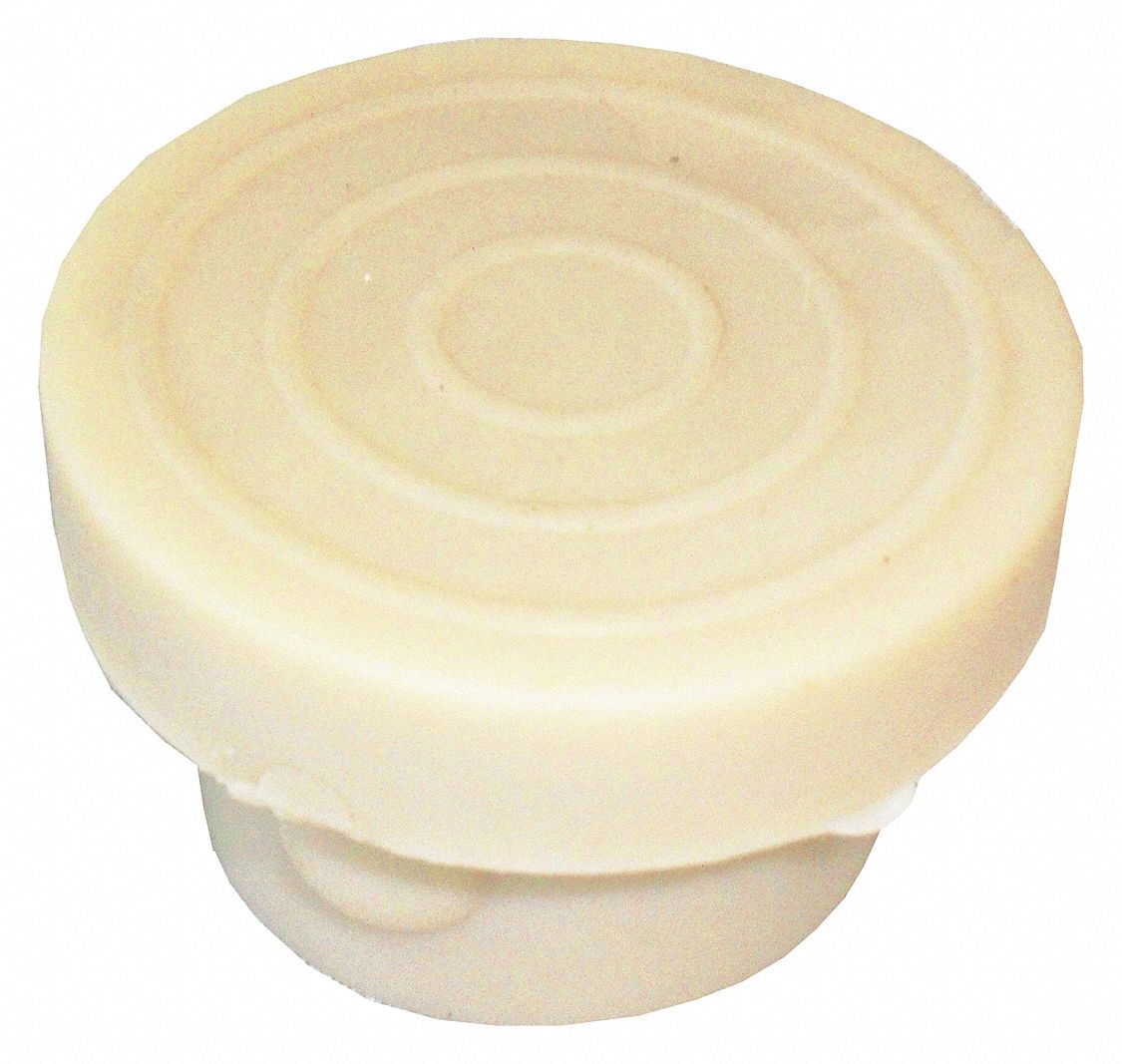 Ladder Bumper: 2 in Ht, White, Rubber