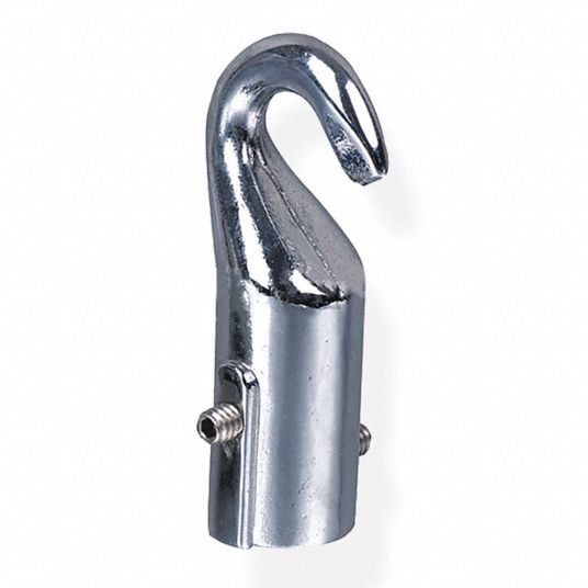 JED POOL TOOLS Rope Hook: 90-863-H, Stainless Steal, Unfinished, Rope Float  System, 1 1/4 in Dia
