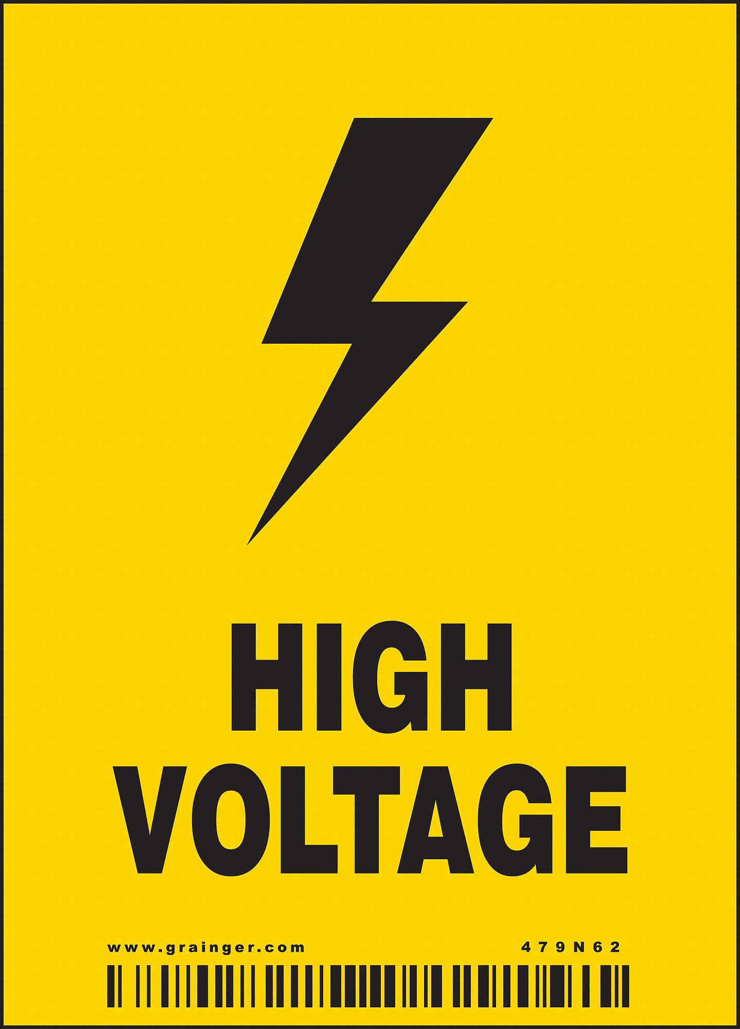Safety Sign, 4in x 2.875in, Vinyl, PK25