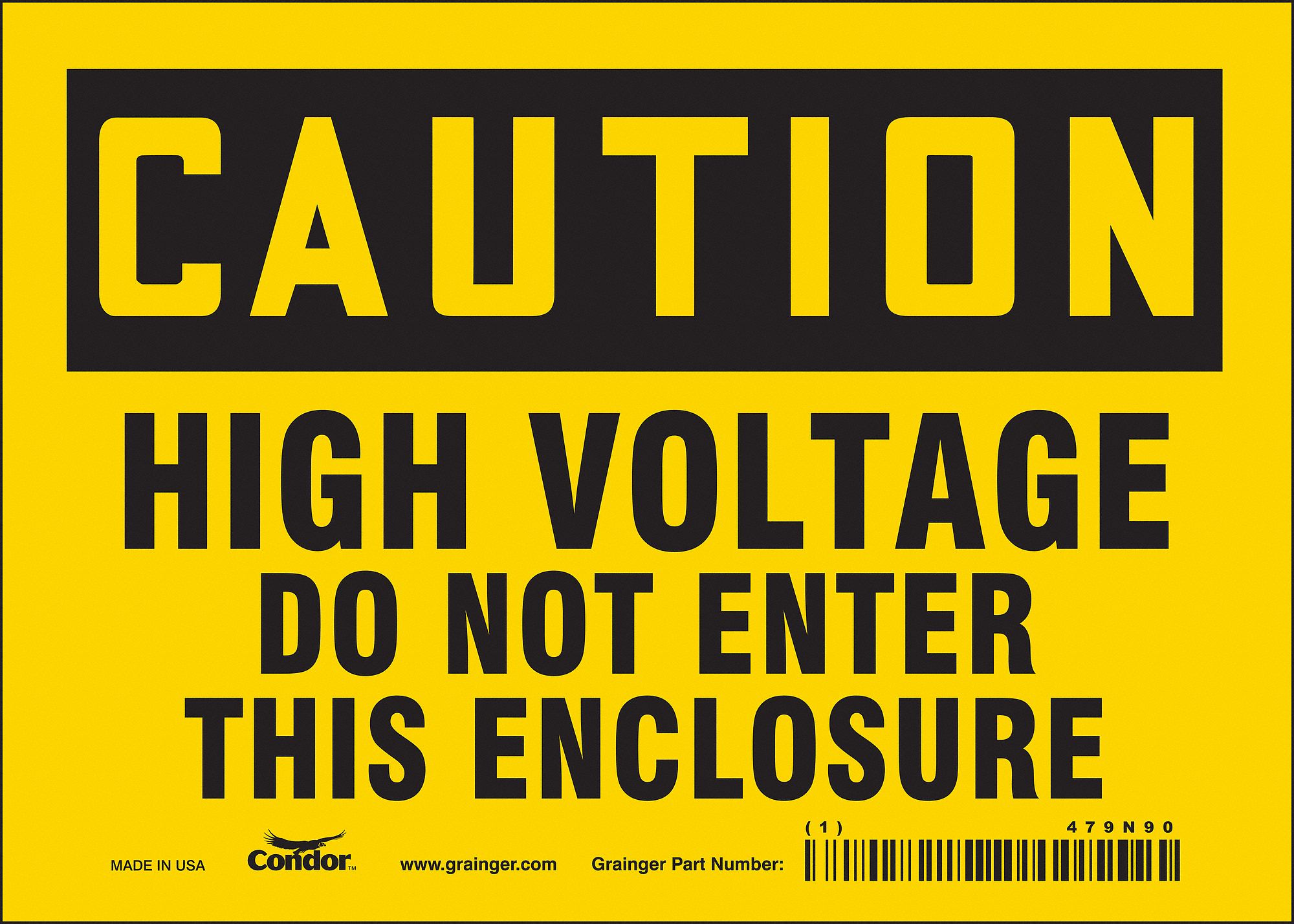 Safety Sign: Vinyl, Adhesive Sign Mounting, 5 in x 7 in Nominal Sign Size, Not Retroreflective