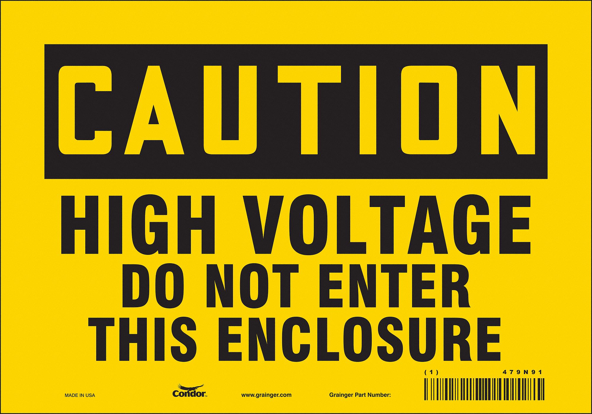 Safety Sign: Vinyl, Adhesive Sign Mounting, 7 in x 10 in Nominal Sign Size, Not Retroreflective