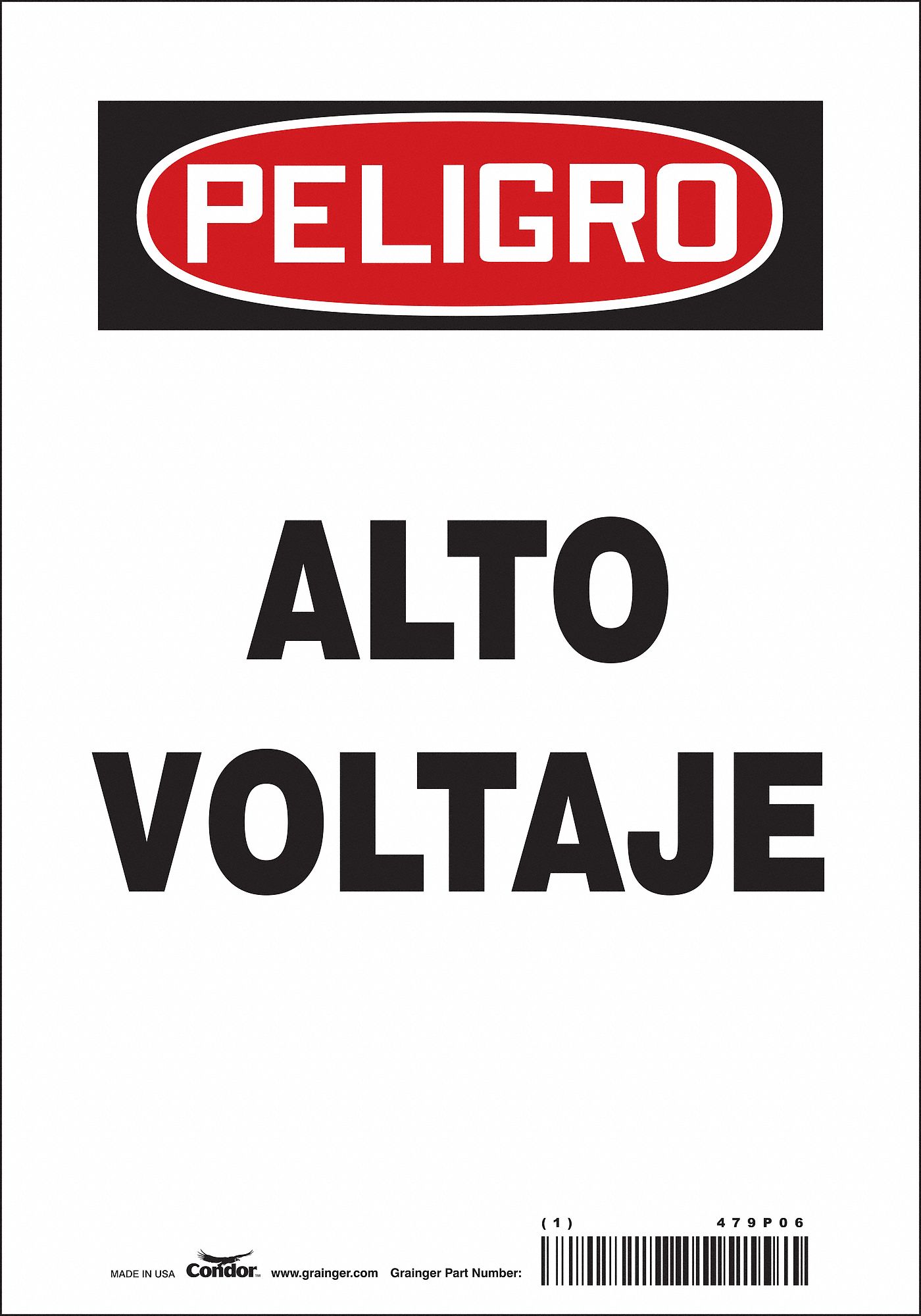 Safety Sign: Vinyl, Adhesive Sign Mounting, 10 in x 7 in Nominal Sign Size, Not Retroreflective